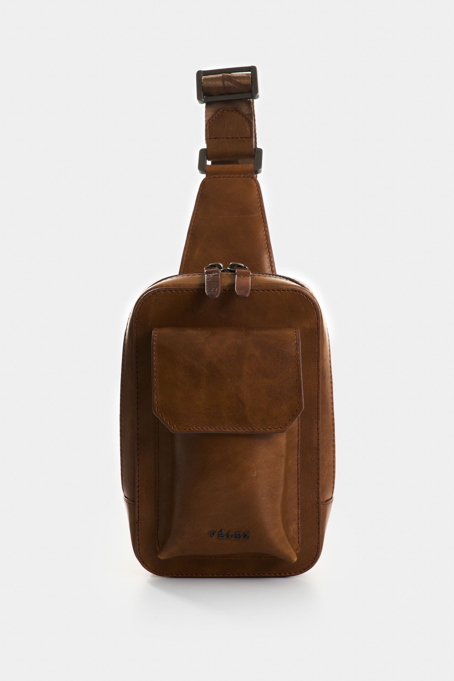 Lyra Men's Waxed Effect Leather Hands-Free Bag