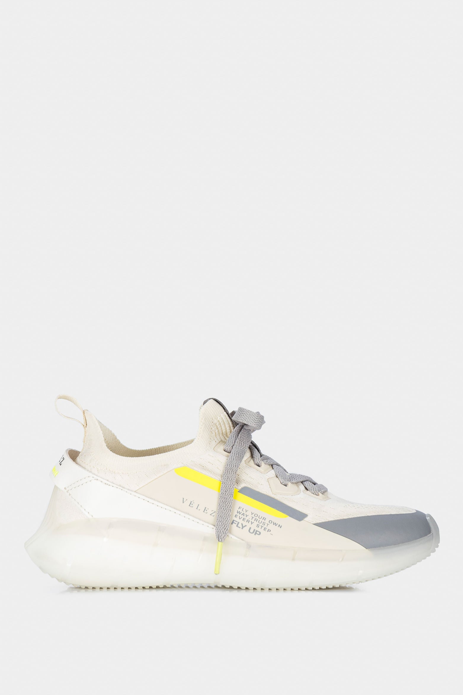 Women’s VZ Fly Up Sneakers in White with Leather Details