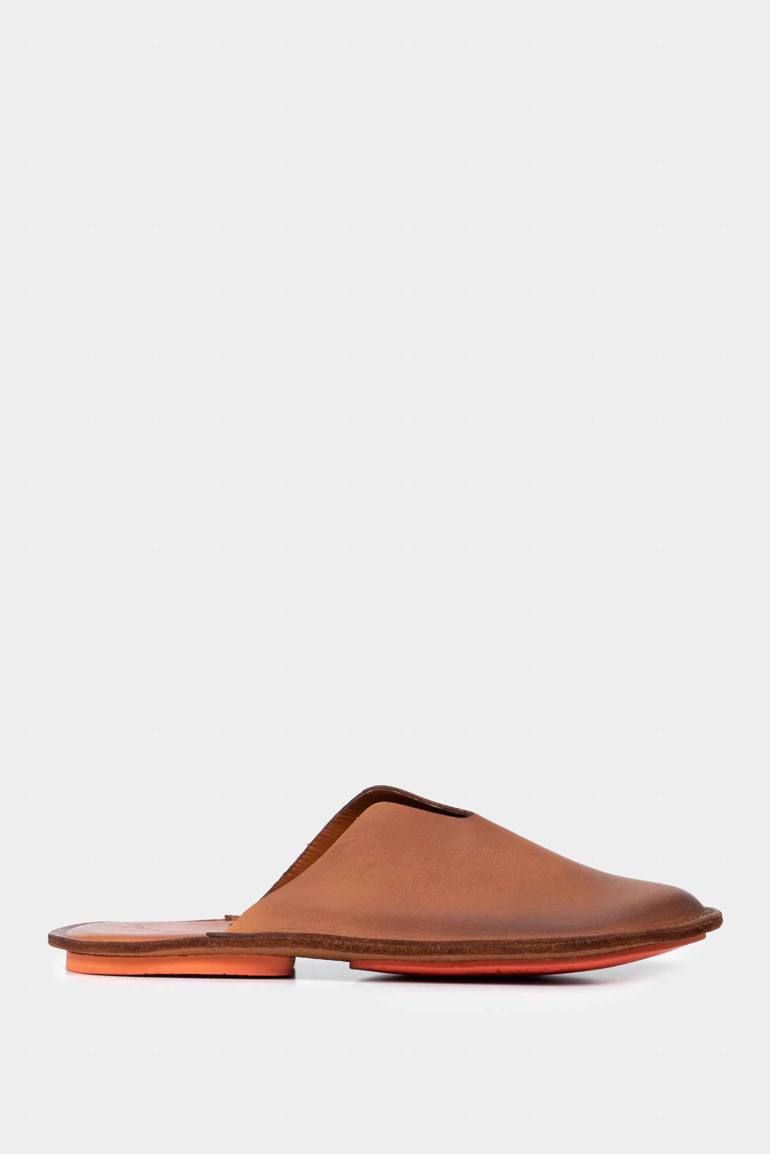 Women’s Home Mule in Smooth Honey-Colored Leather