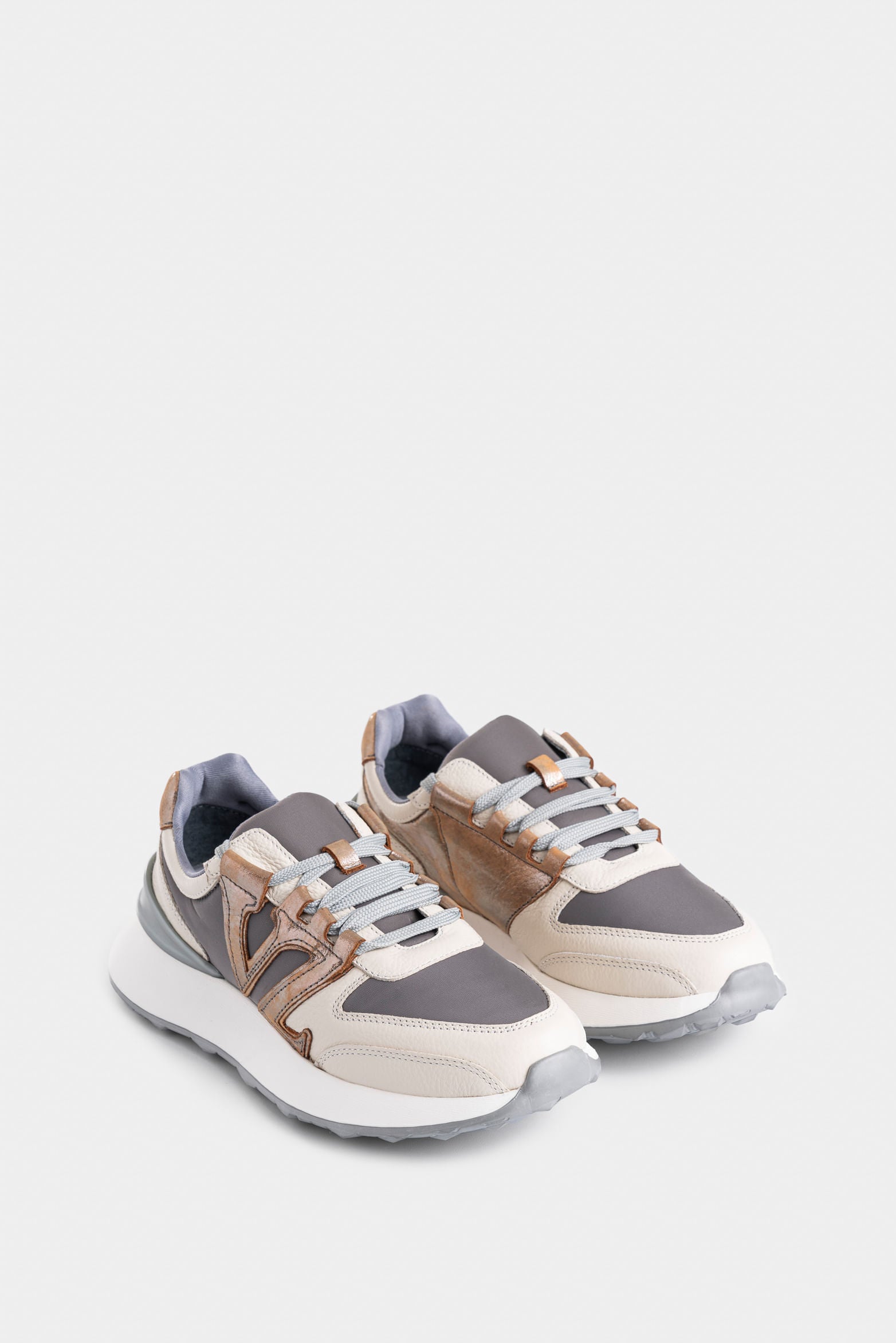 Australis Leather and Canvas Sneakers for Women with Anatomical Insole