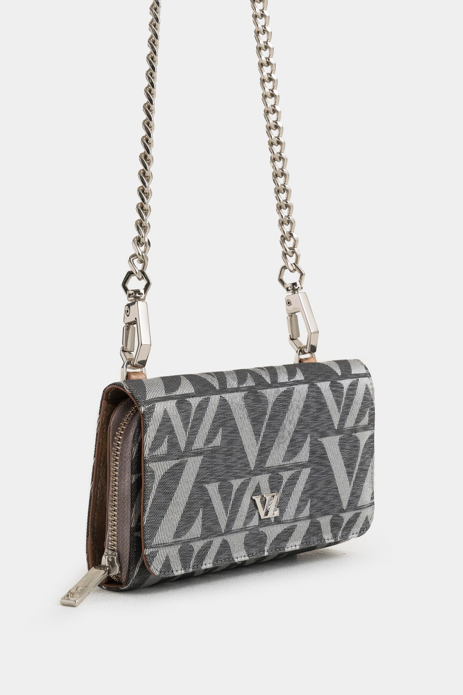 Palma Jacquard Canvas and Folia Leather Wallet for Women with Monogram