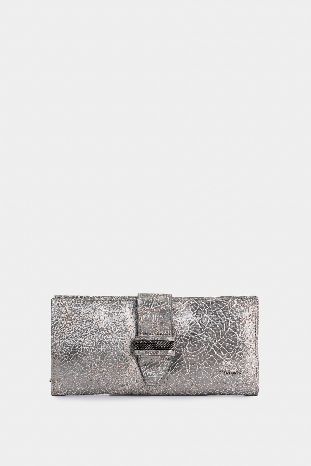 Ibiza Folia Leather Checkbook Holder for Women with Removable Chain