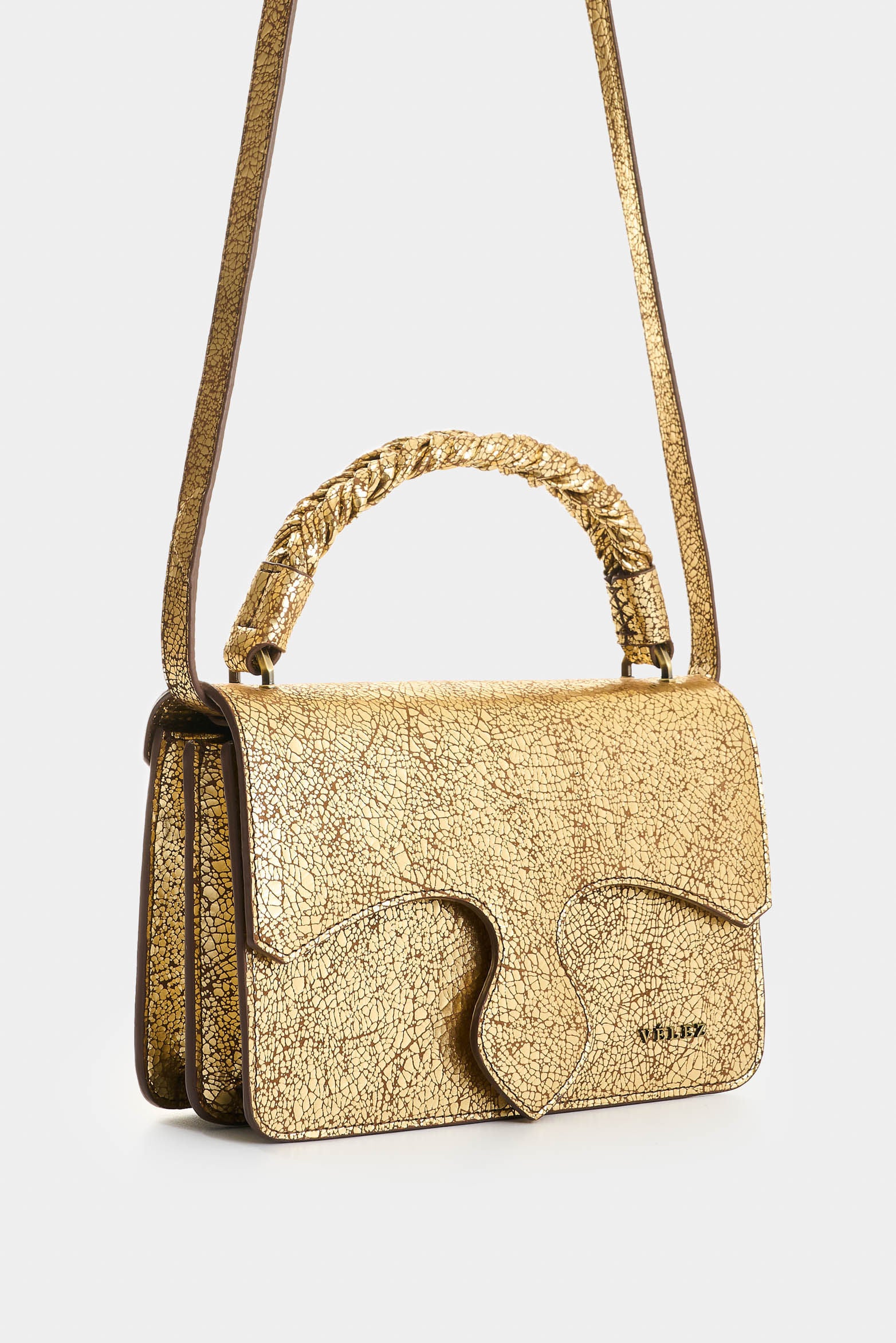 Garniel folia leather crossbody bag for women