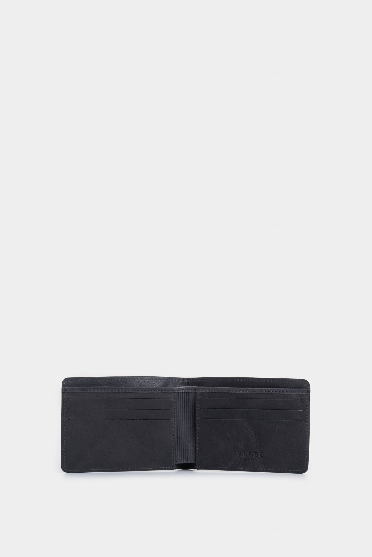 Lyra leather wallet for men with woven detail