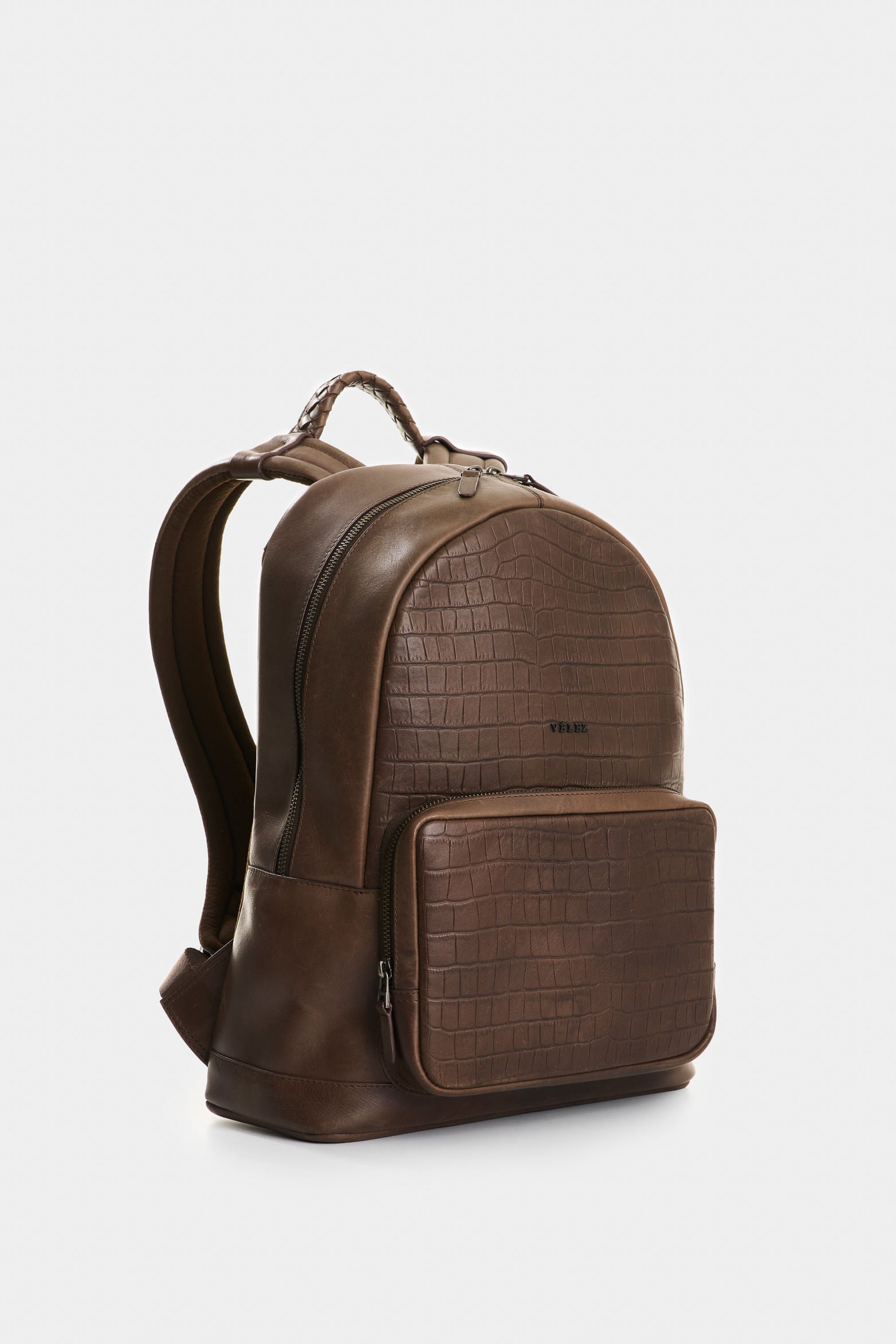 Embossed Leather Backpack for Men Astra