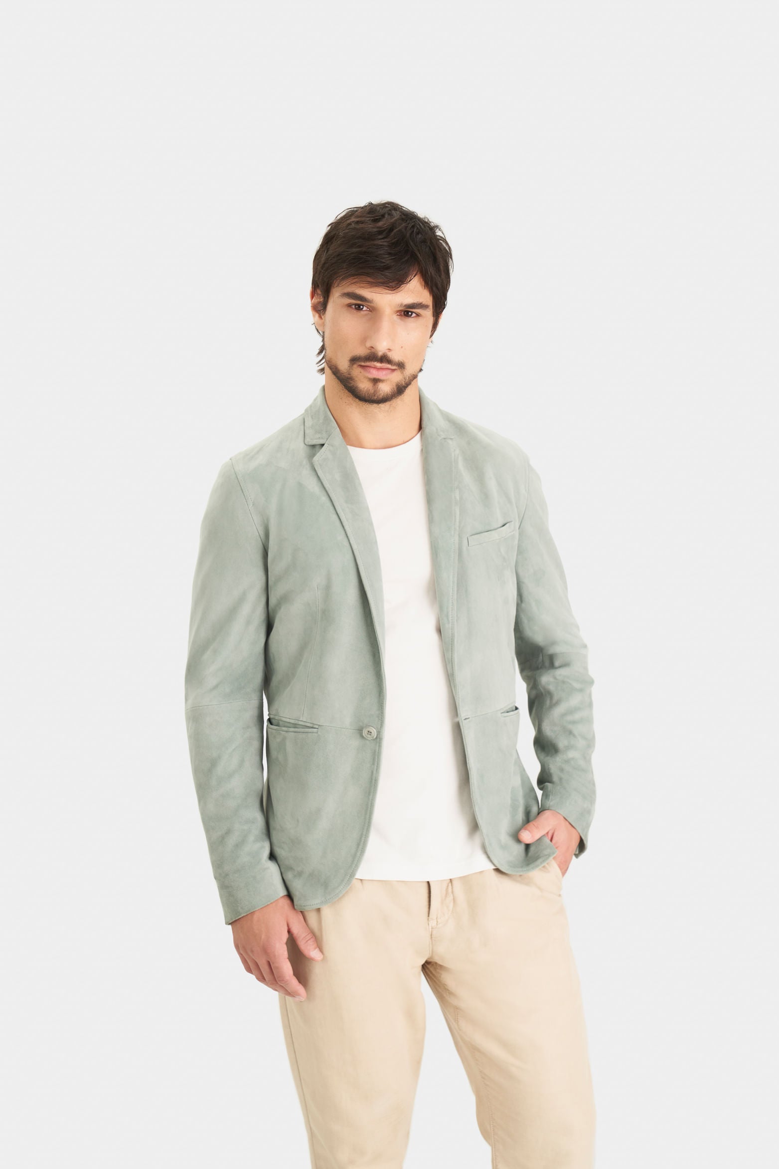 Men`s Niger Suede Blazer - Semi-Fitted