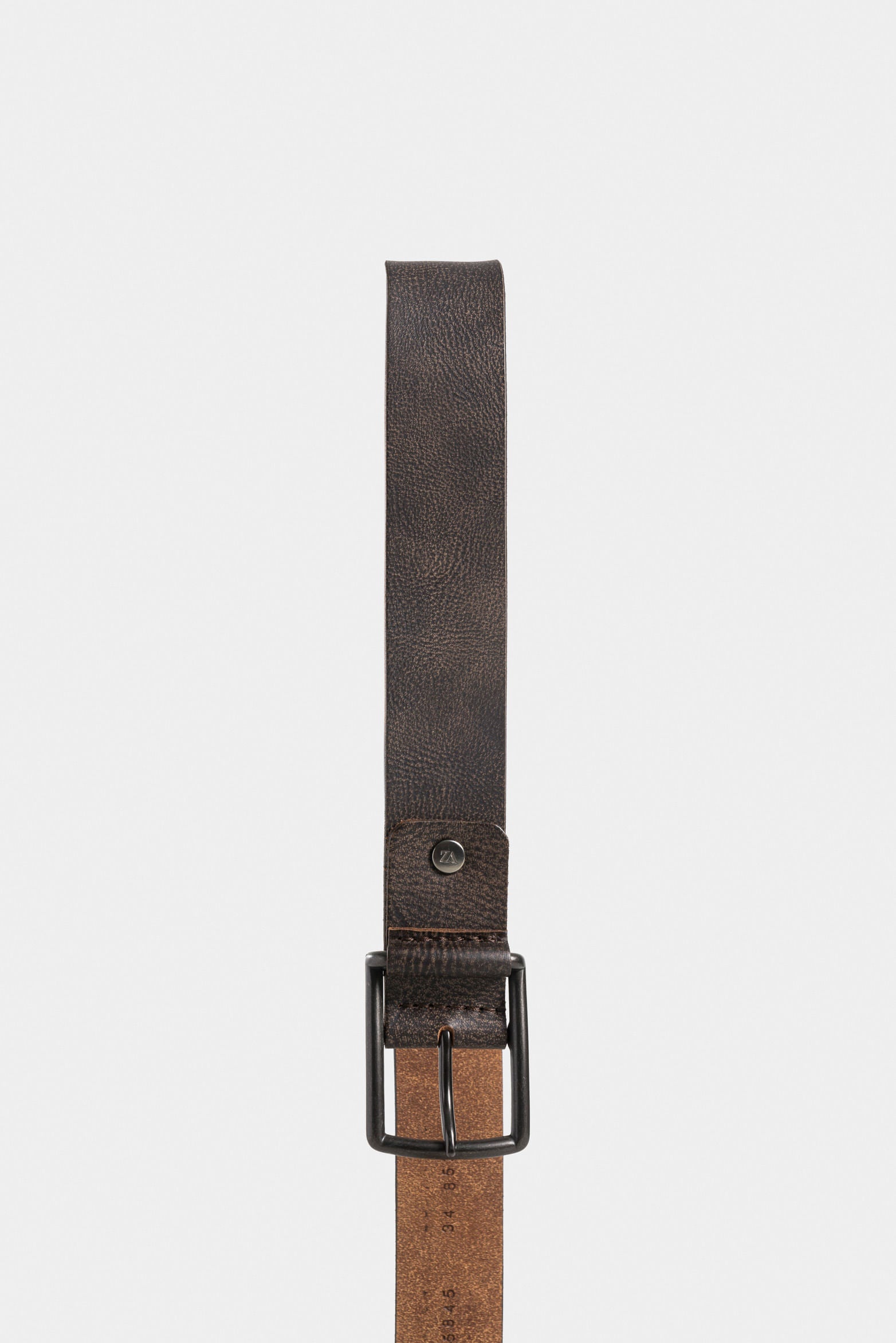 Onega Regular Leather Belt for Men with Square Buckle