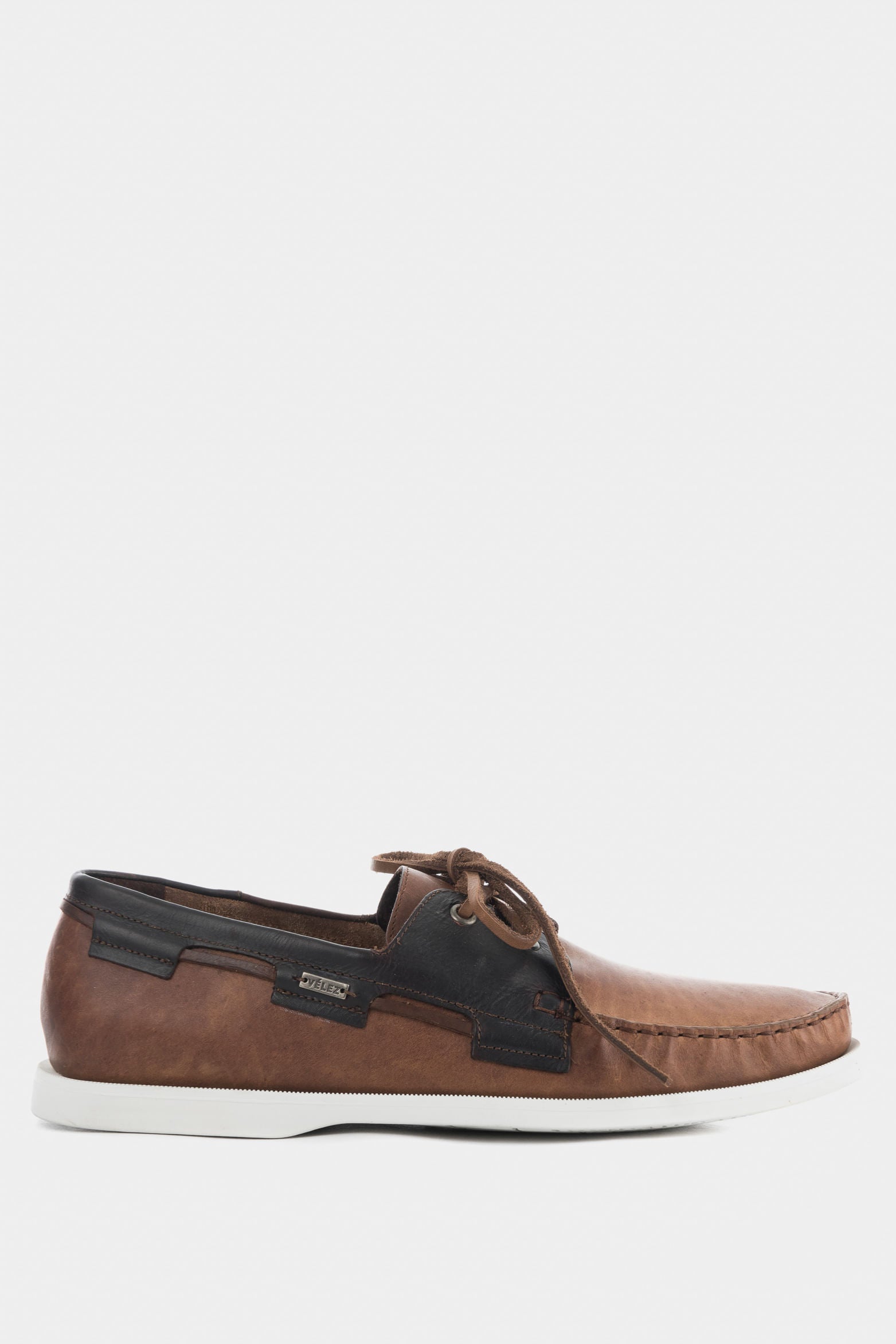 Avetrana Contrast Leather Moccasin in Tobacco