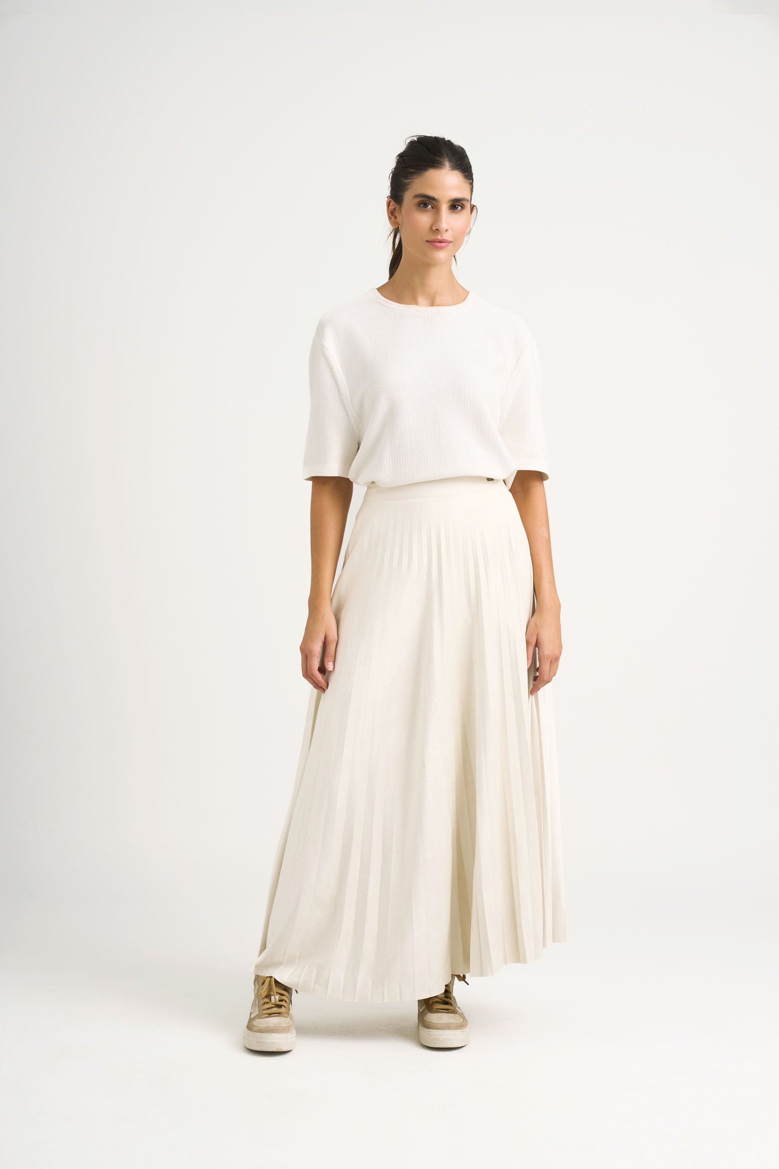 Alma Pleated Skirt for Women in Knit Fabric