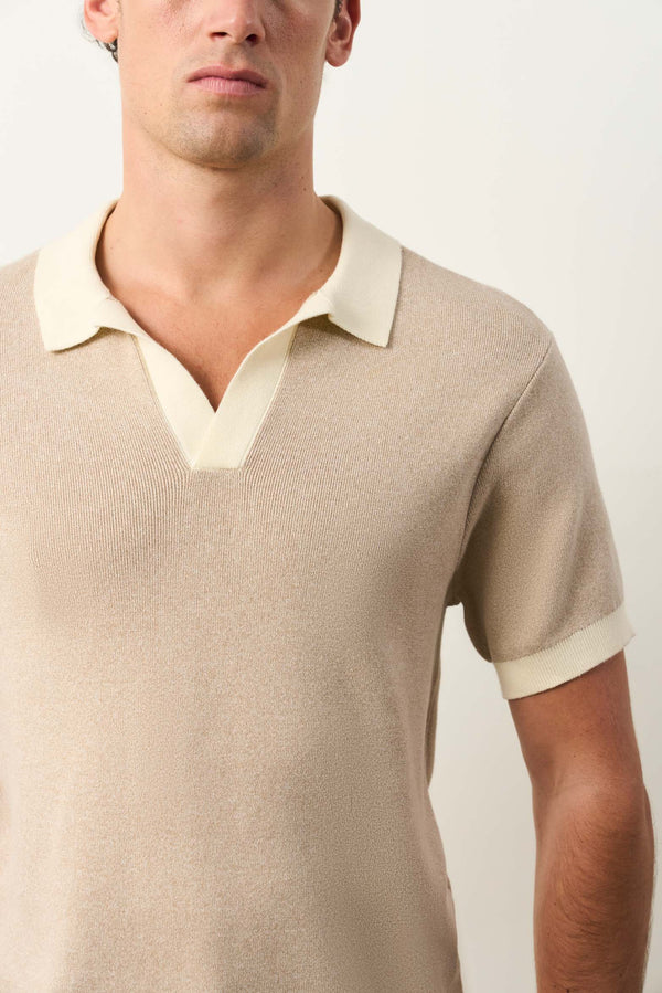 Asiri cotton knit polo for men