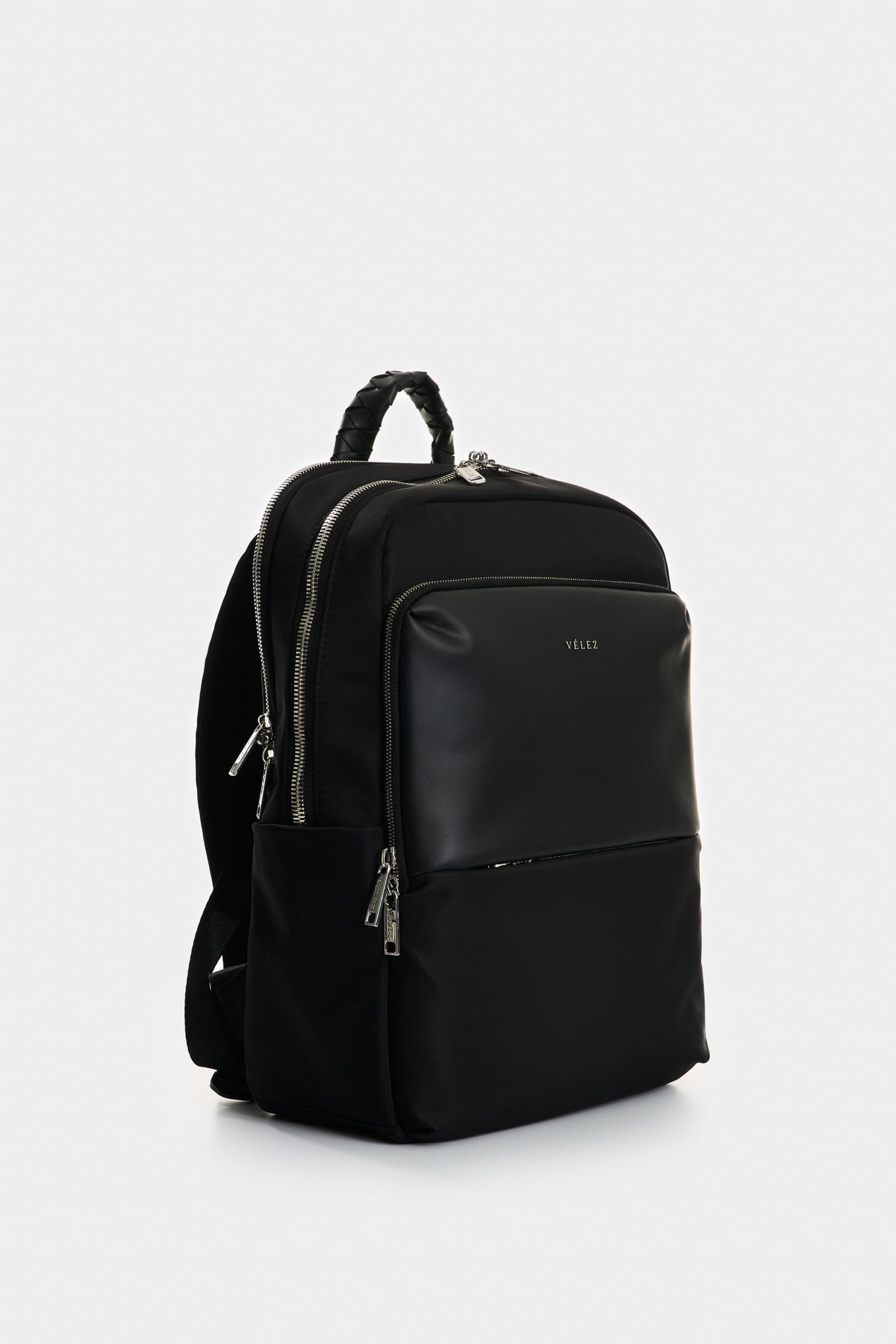 Marfilo Bag in Leather and Nylon for Women with Braided Handle