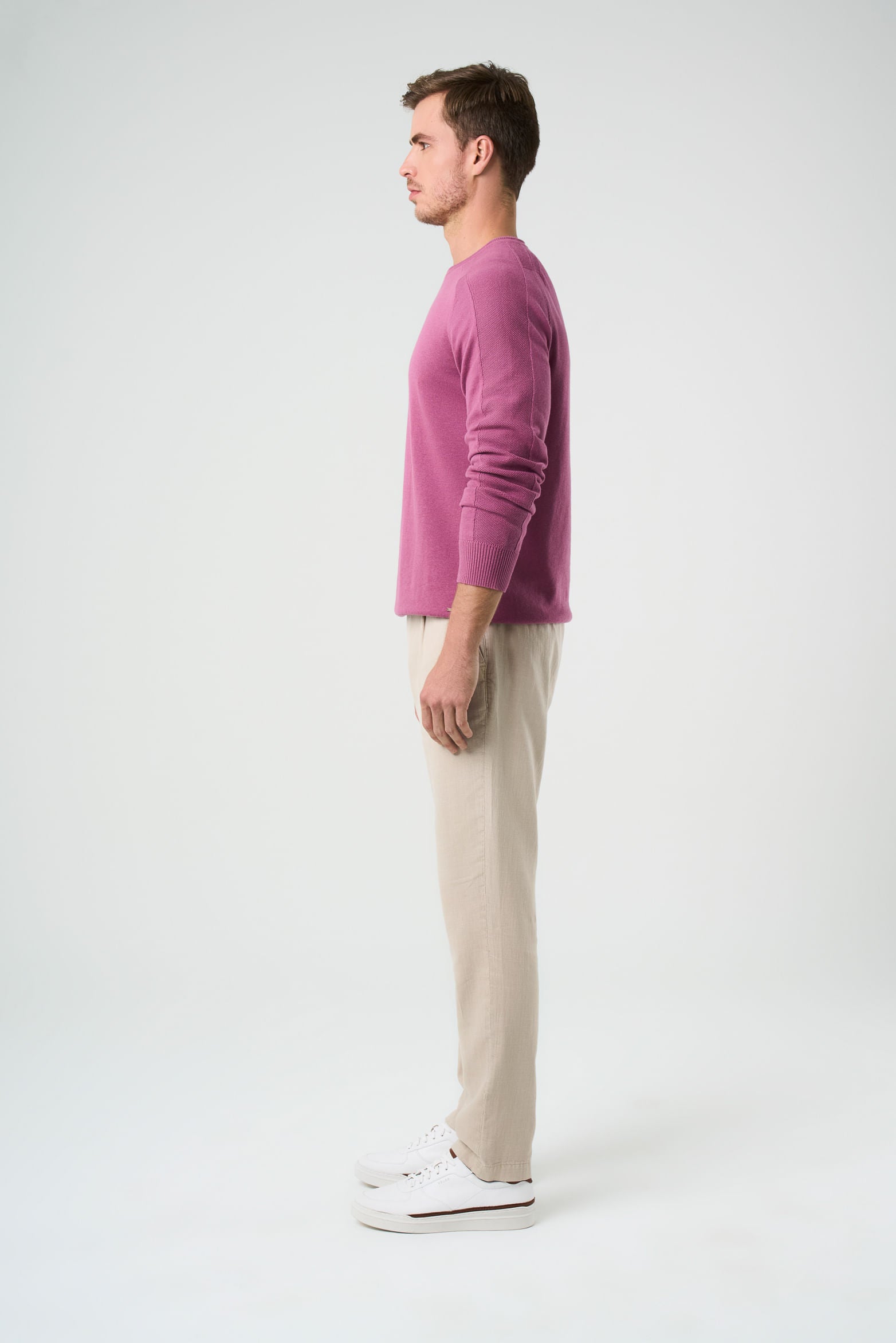 Cotton Knit Sweater Raglan Sleeves