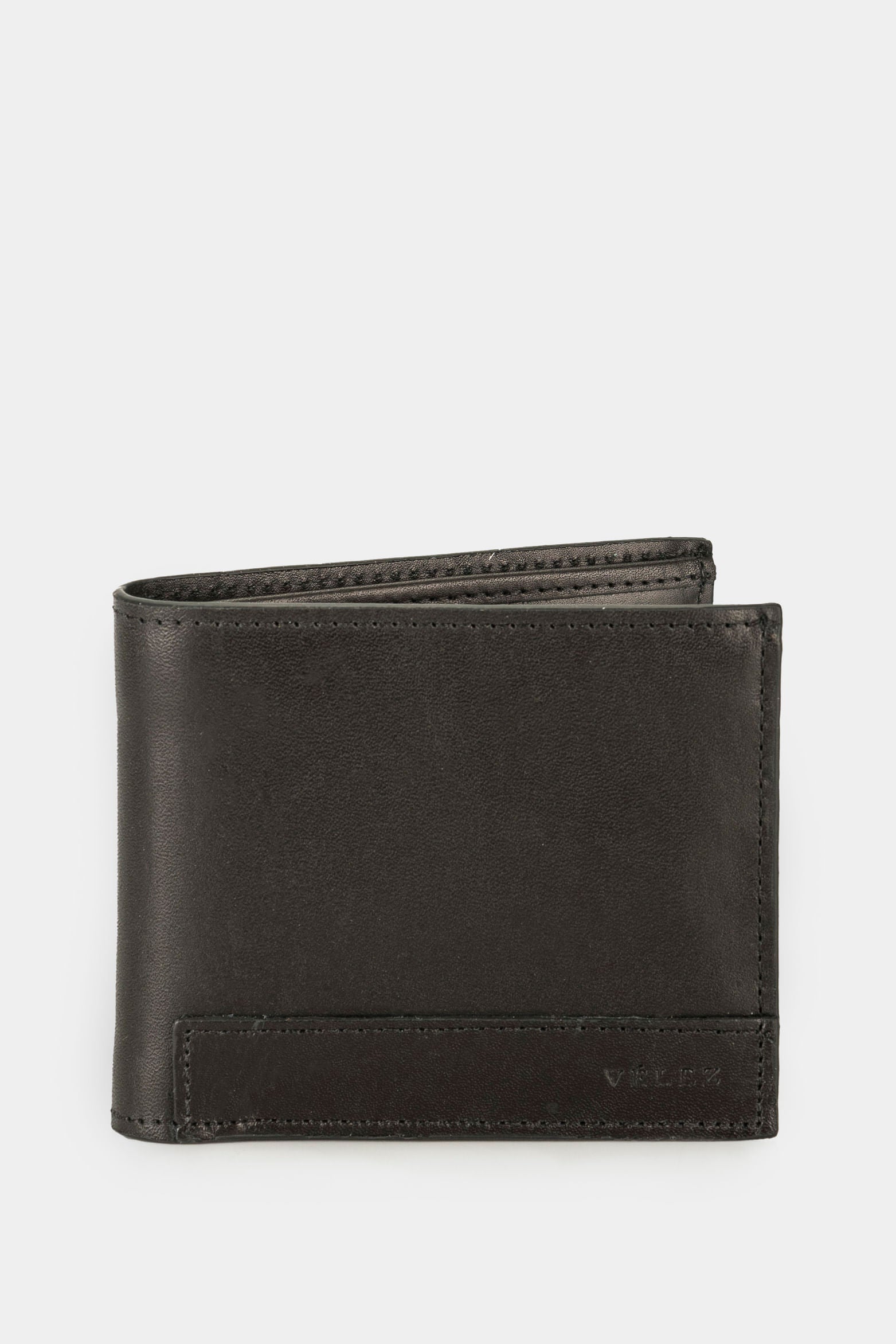 Boyeros Wallet and Keychain Set in Smooth Black Leather