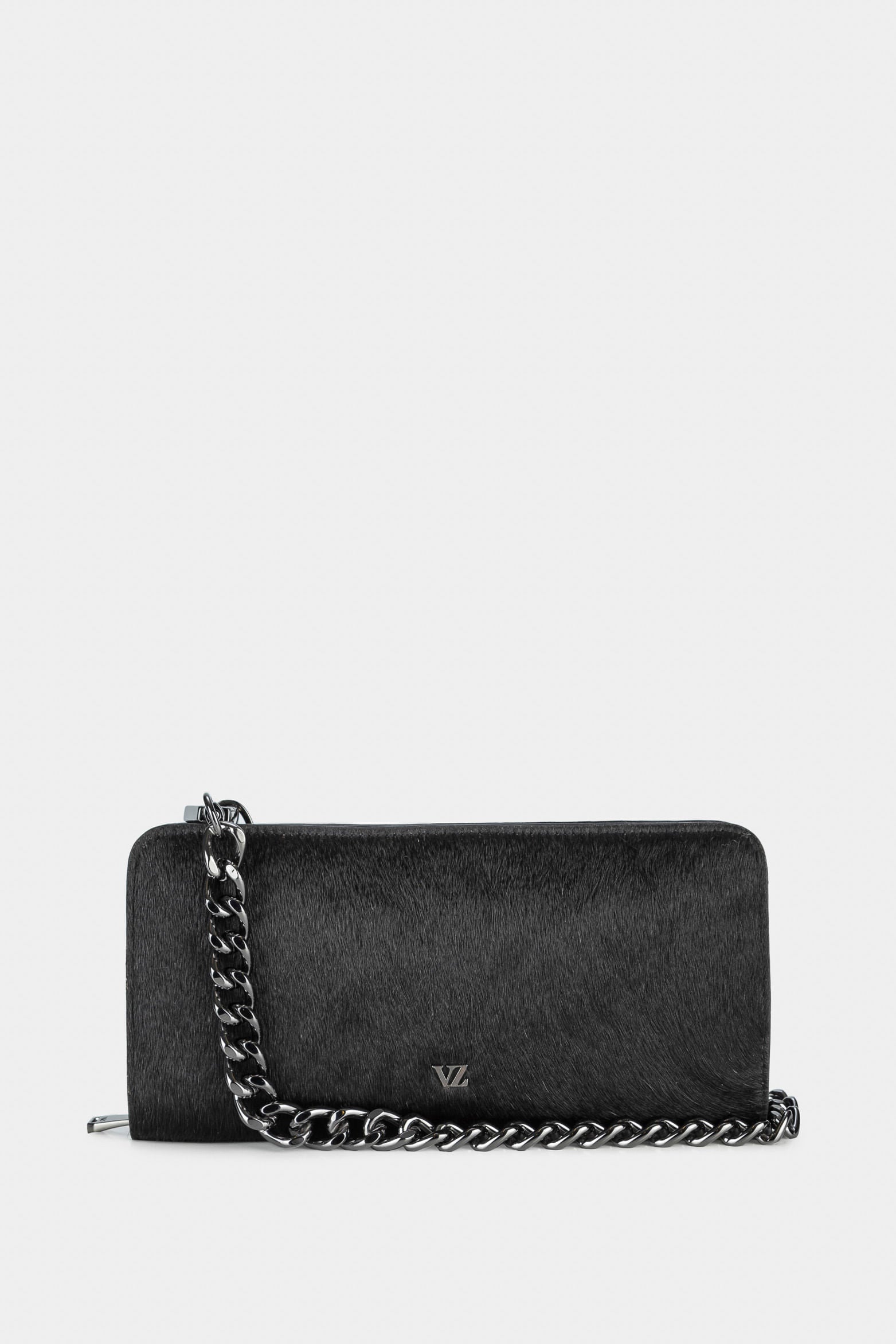 Women’s Angola Zip-Around Leather Wallet with Removable Chain Strap