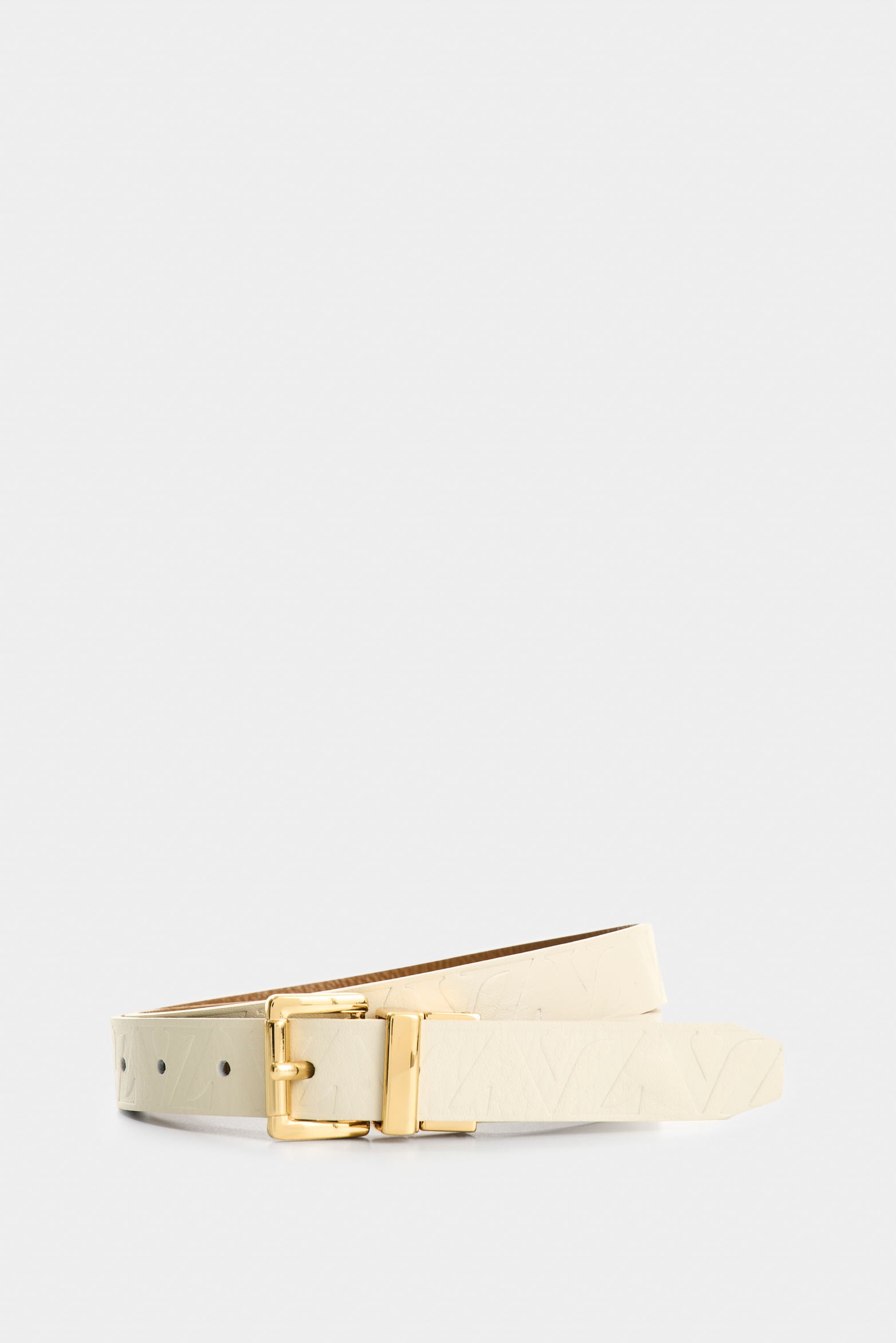 Calix reversible leather belt for women  monogram