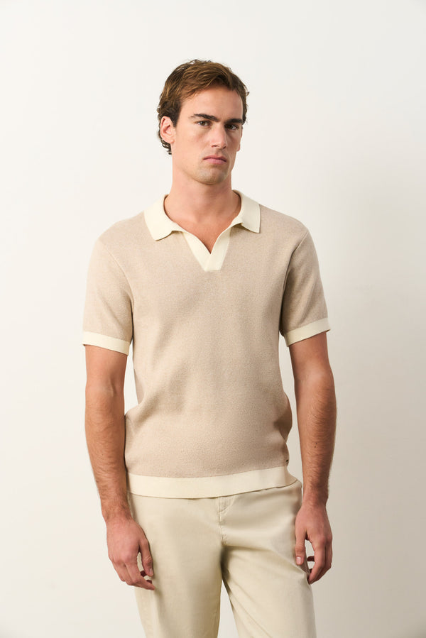 Asiri cotton knit polo for men