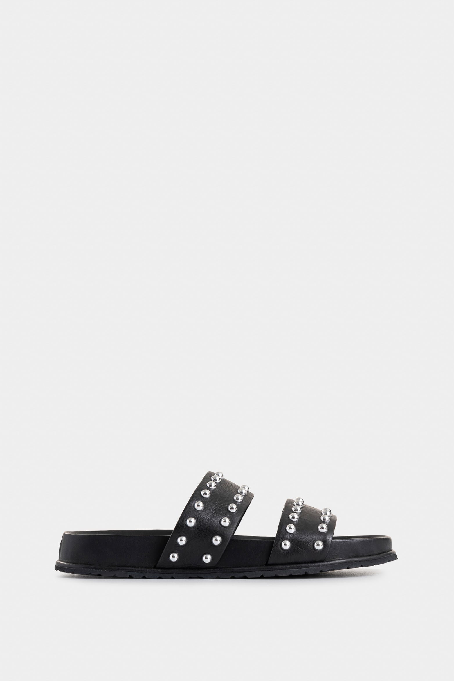 Lisboa Flat Leather Sandals for Women with Studs