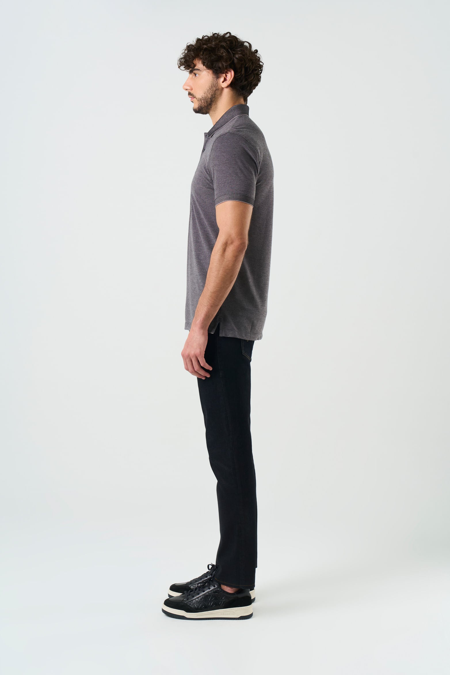 Men's semifitted cotton piqué Polo Poniente