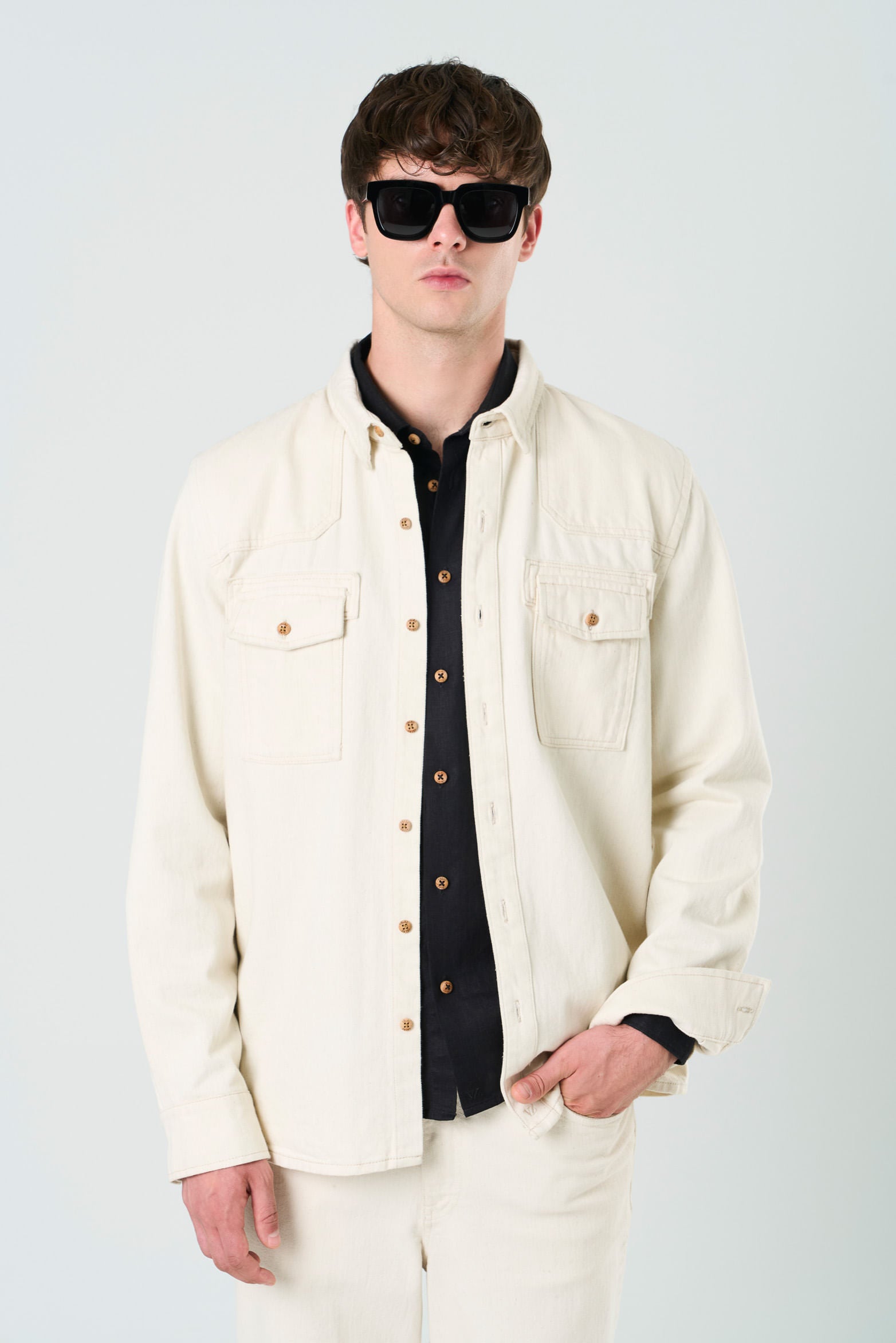 Men’s Elon Long-Sleeve Overshirt Semi-Fitted