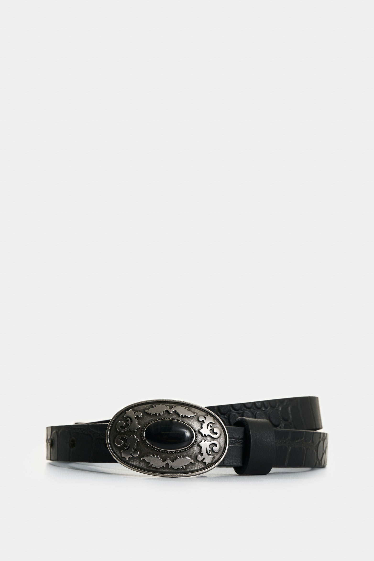 Hazel Single Sided Embossed Leather Belt for Women