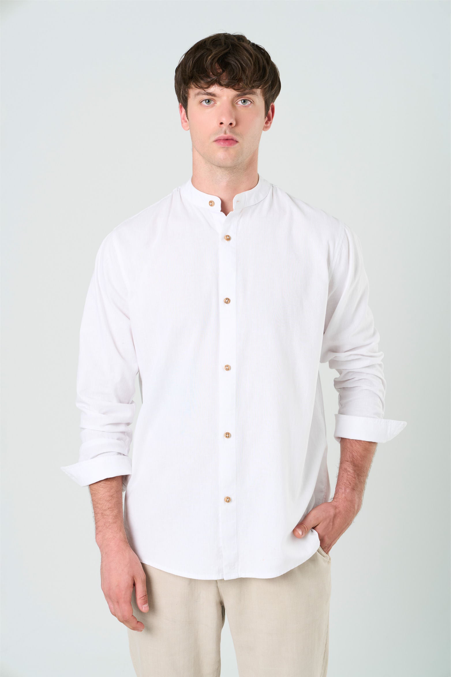 Nerú Long Sleeve Linen Shirt for Men