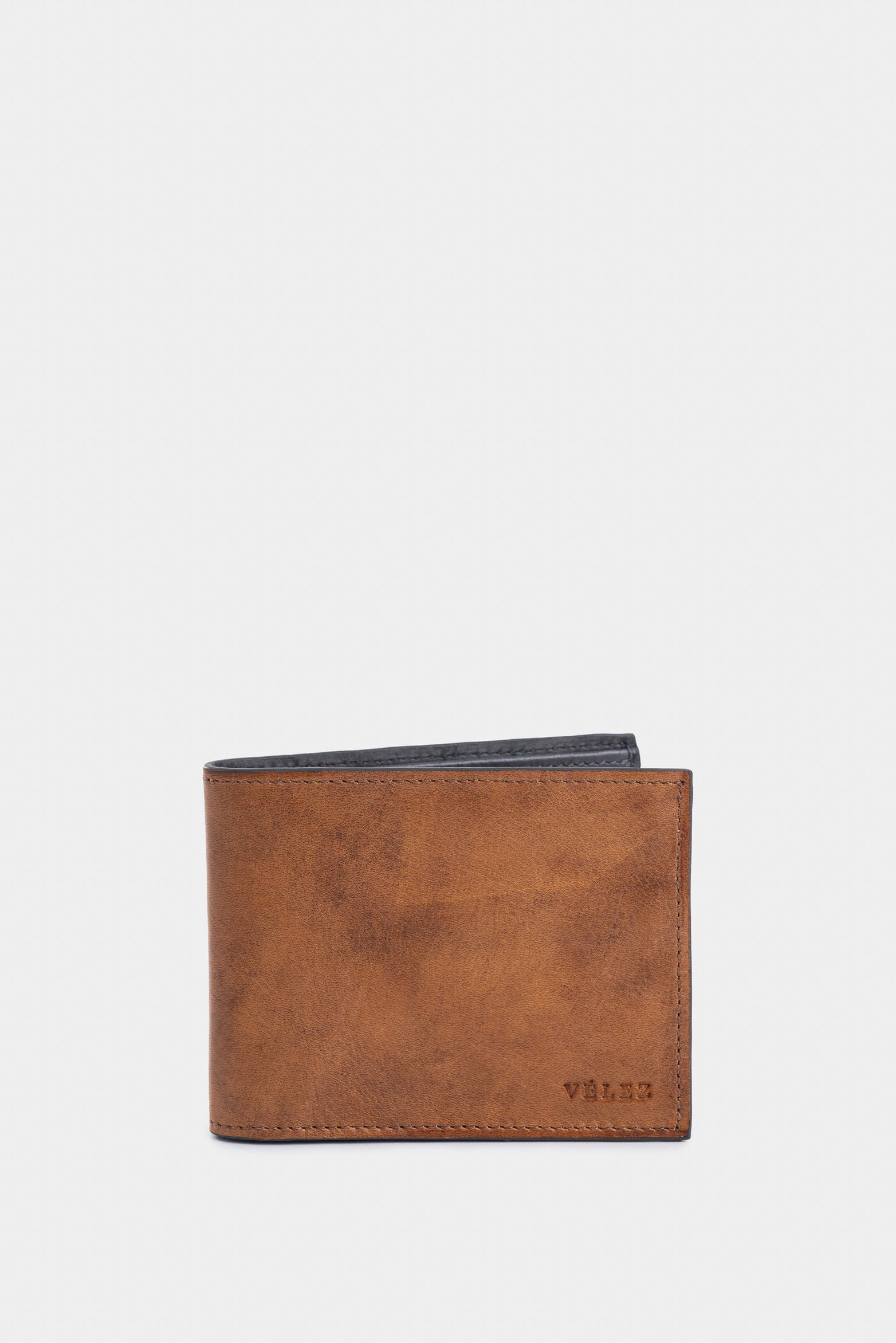 Sunlight leather wallet for men with contrast