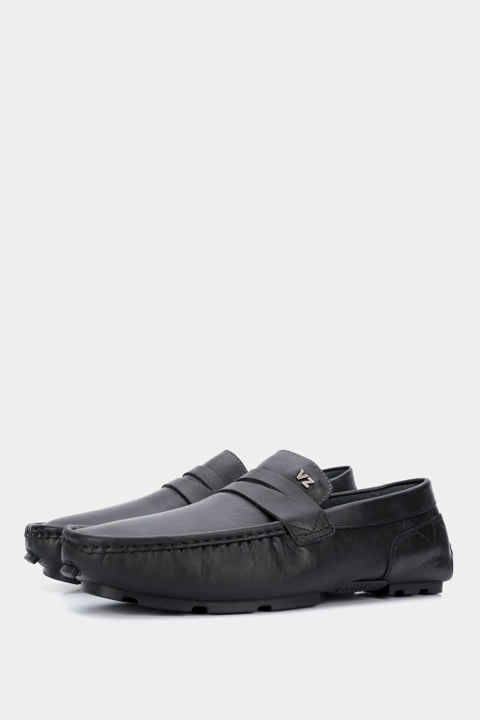 Porto Classic Driver Loafers in Black Leather