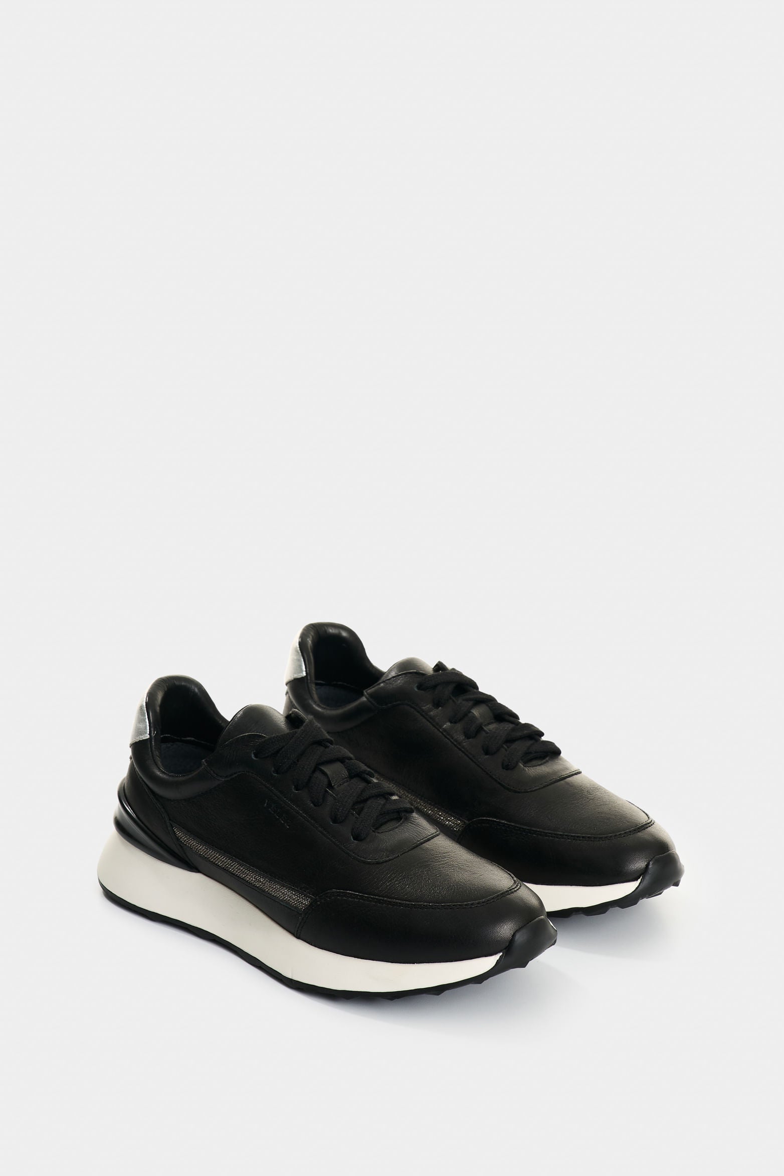 Women’s Pearl Leather Sneakers Piping Detail