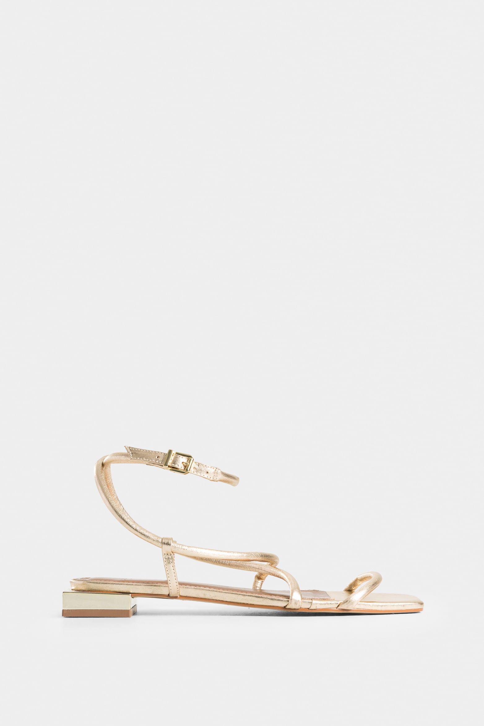 Dawn Flat Leather Sandals for Women with Ankle Tie