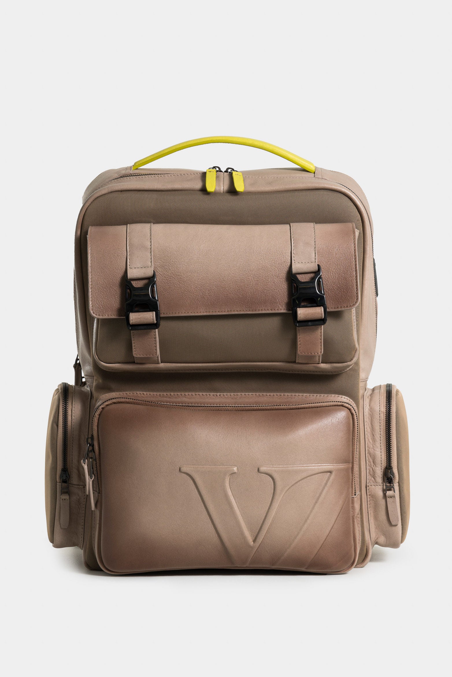 Cassat Leather Backpack with Monogram for Men