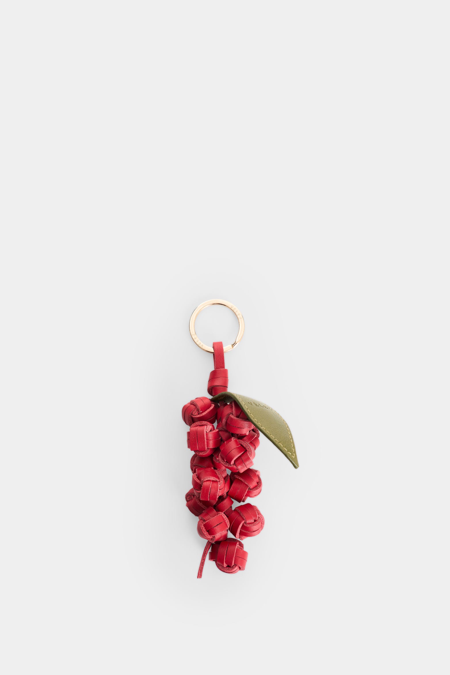 Women's Cayena Woven Leather Keychain