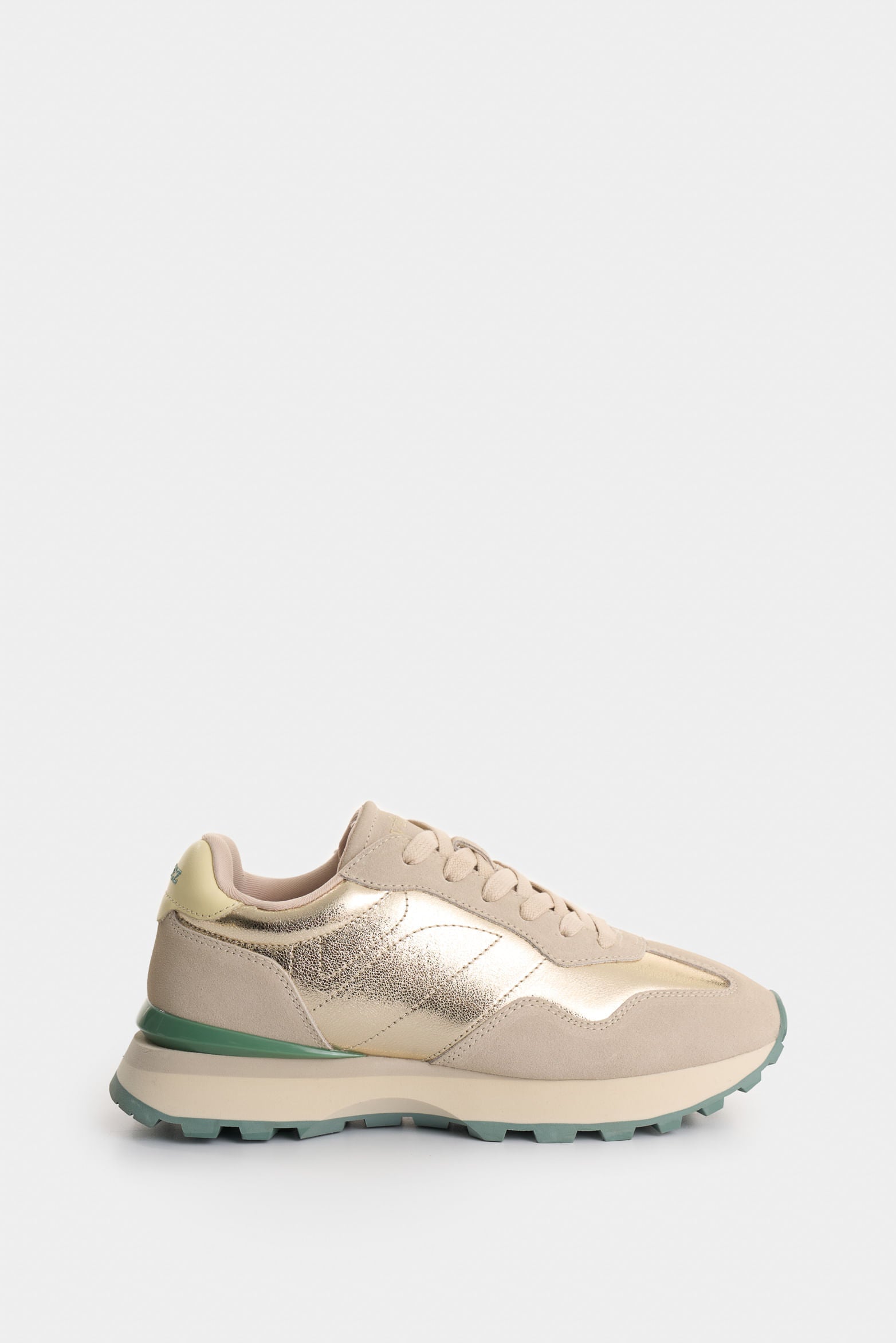 Sahara Leather Women's Sneakers with Foil Detail