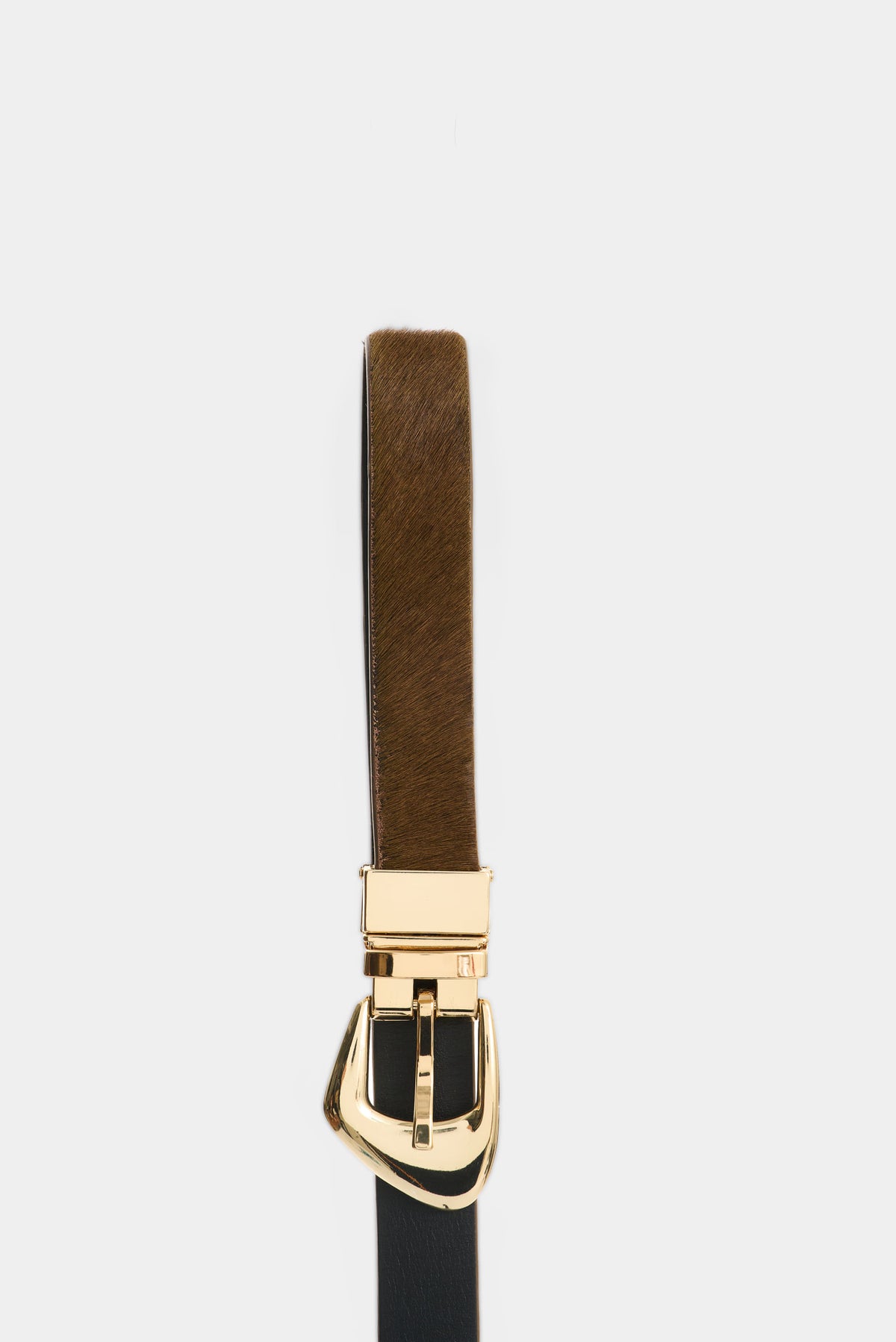 Women's Naia Reversible Hair-On Leather Belt