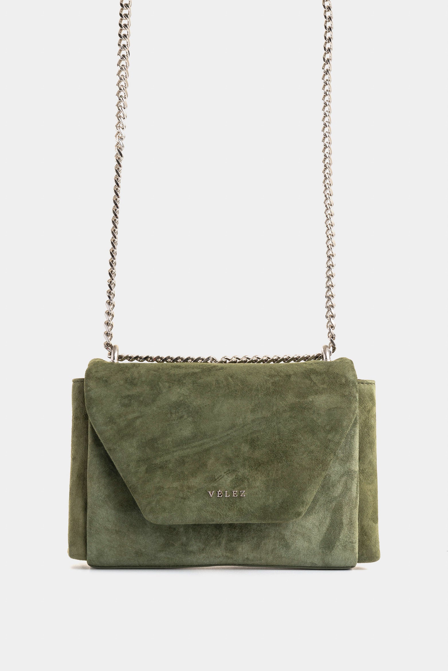 Lili 2.0 suede leather bowling bag for women with chain detail