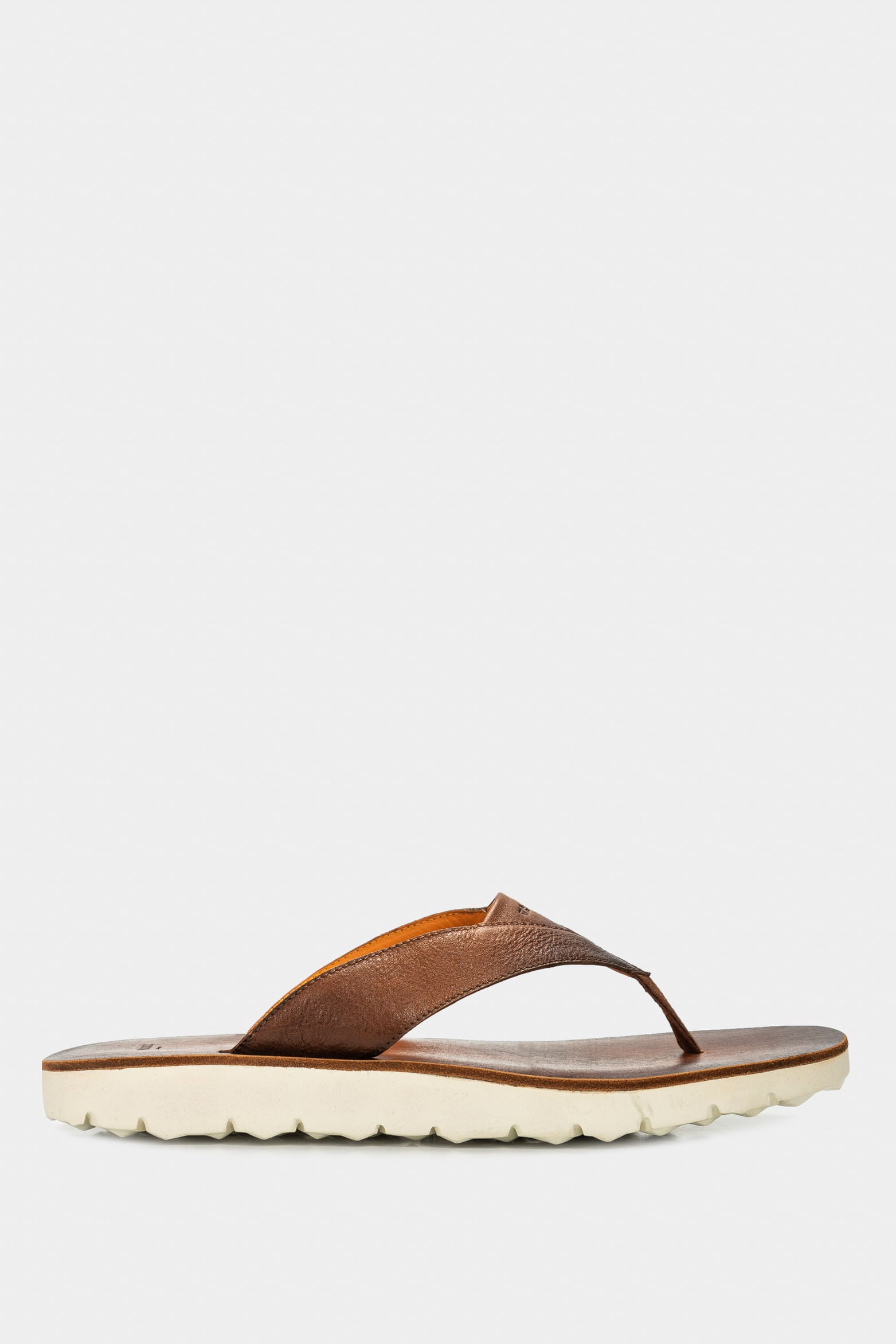 Men’s Rosemary Leather Sandal in Honey with Black Contrast