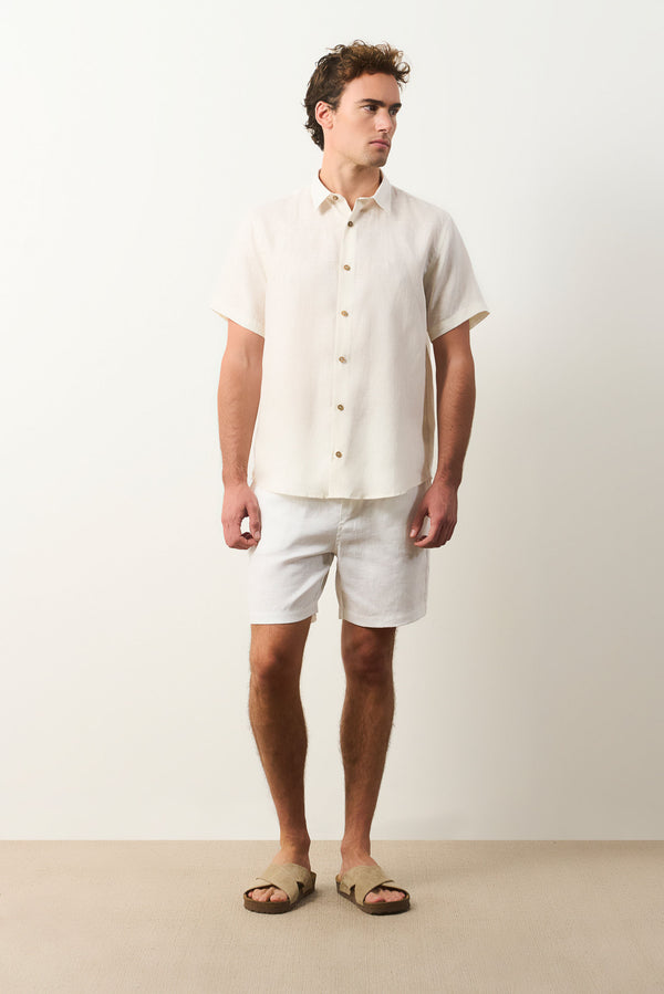 Siena short-sleeve linen shirt for men
