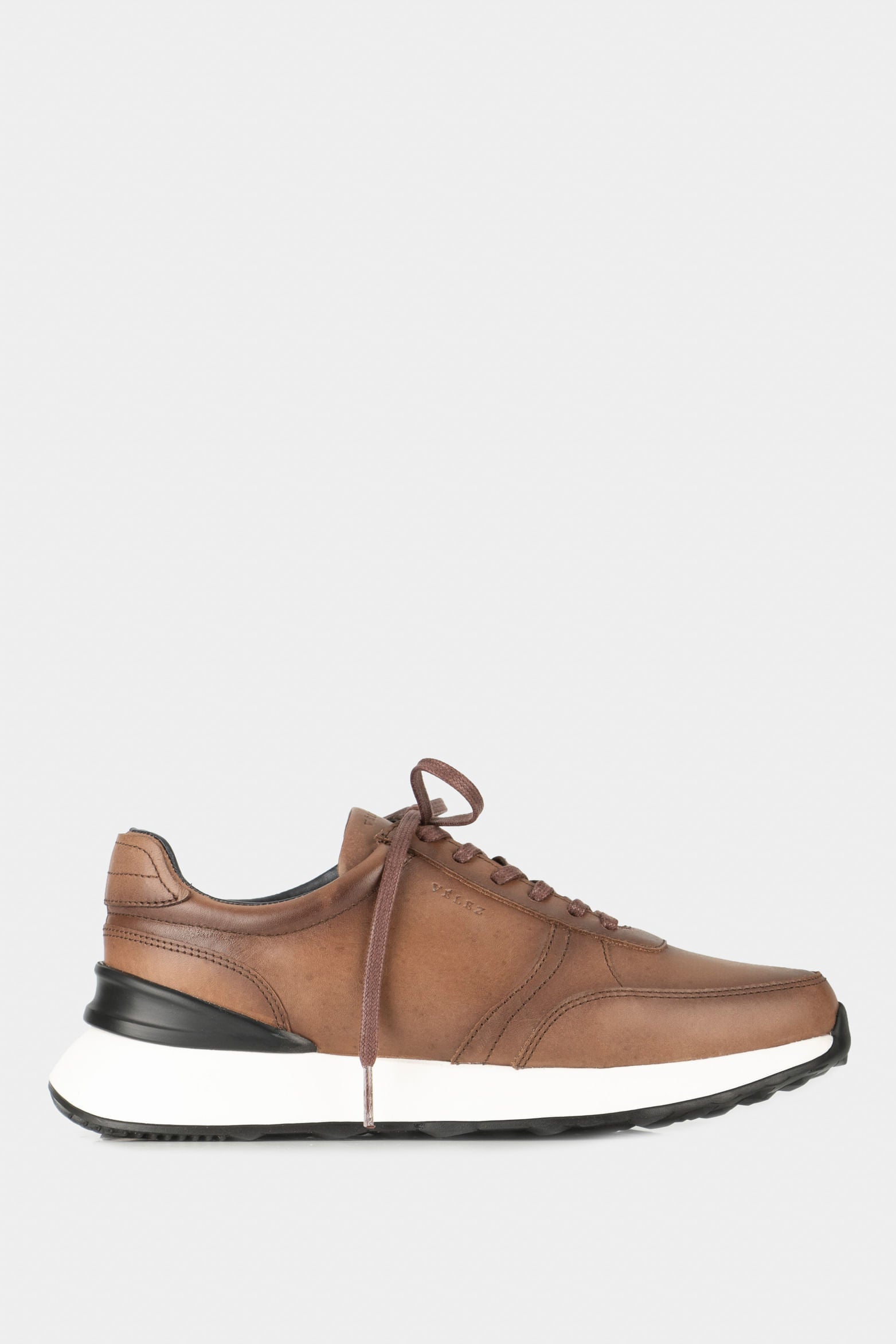 Men’s Monet Leather Sneakers in Brown with Two-Tone Sole