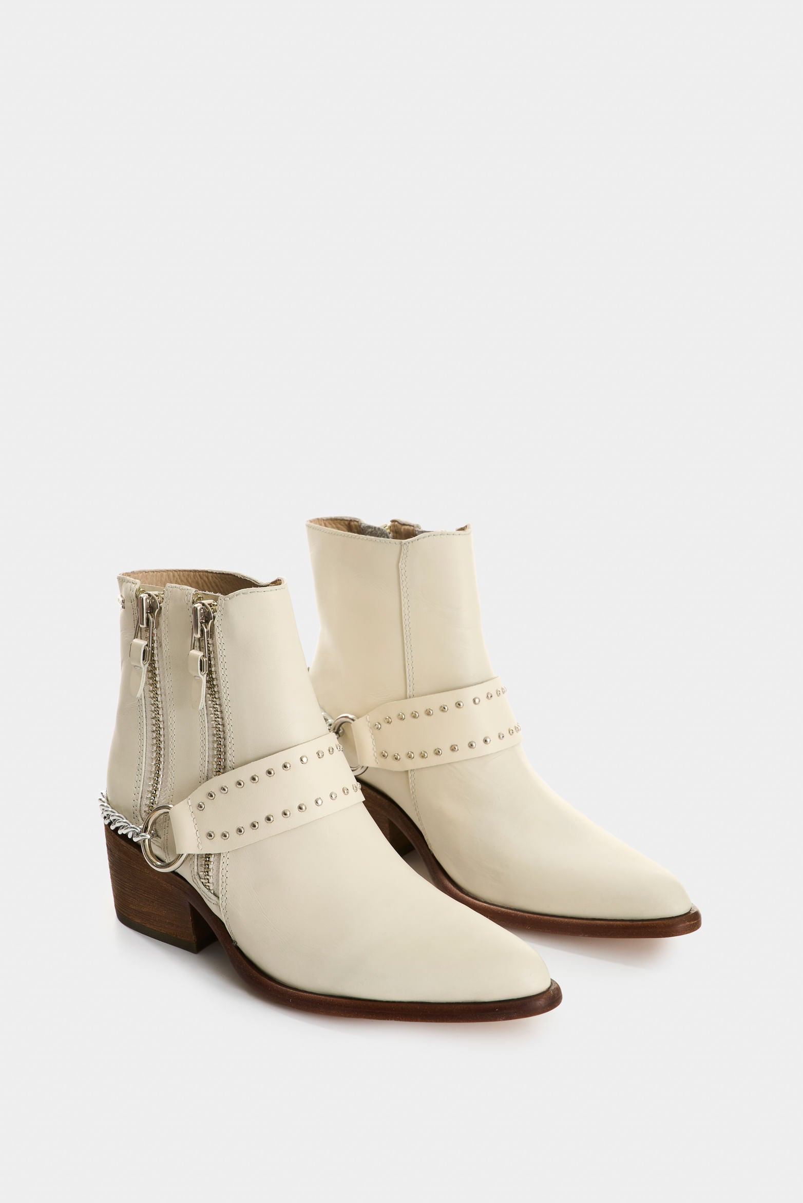 Women’s Saturno Leather Ankle Boots Western Silhouette