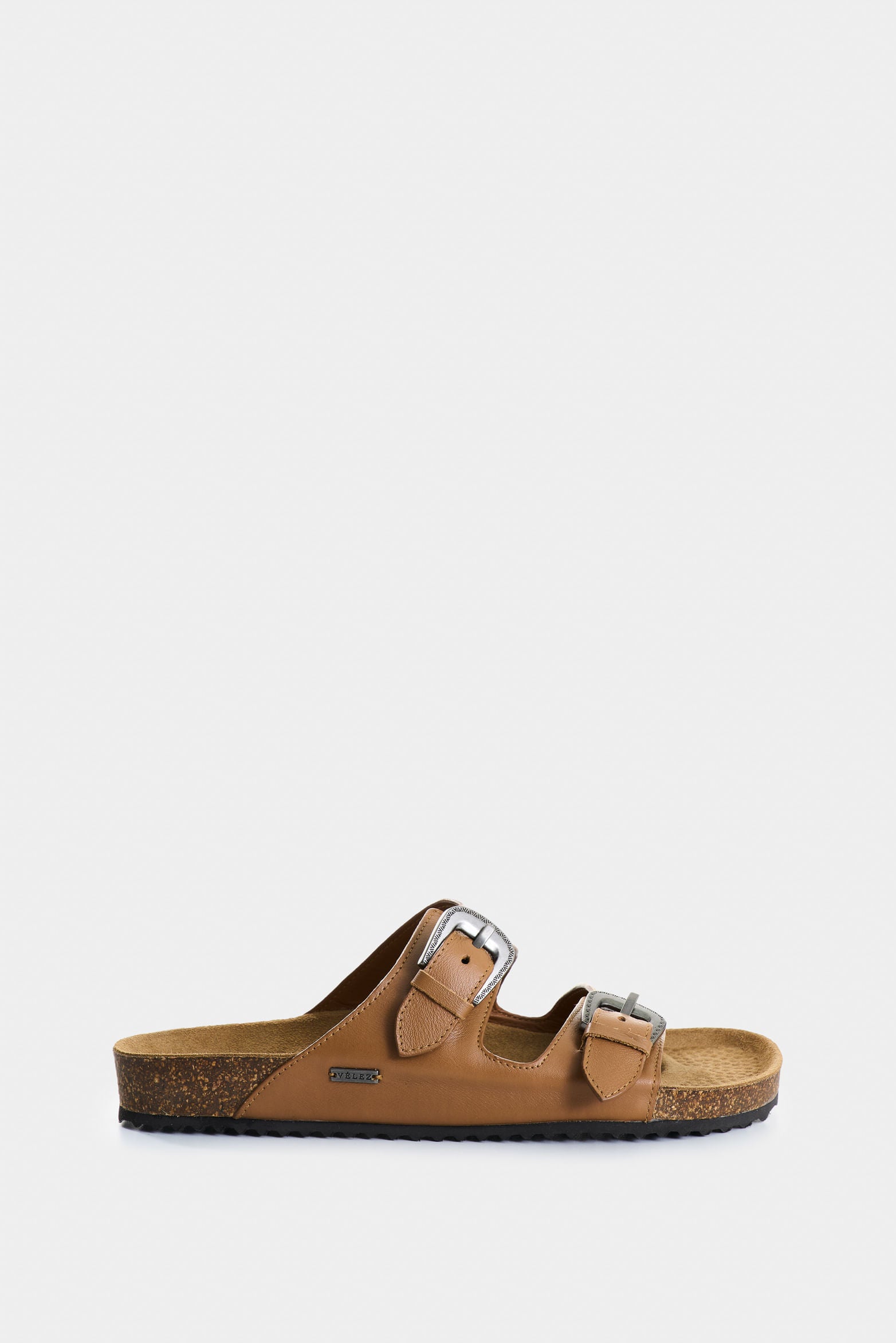 Pilos Flat Leather Sandals Cork Sole