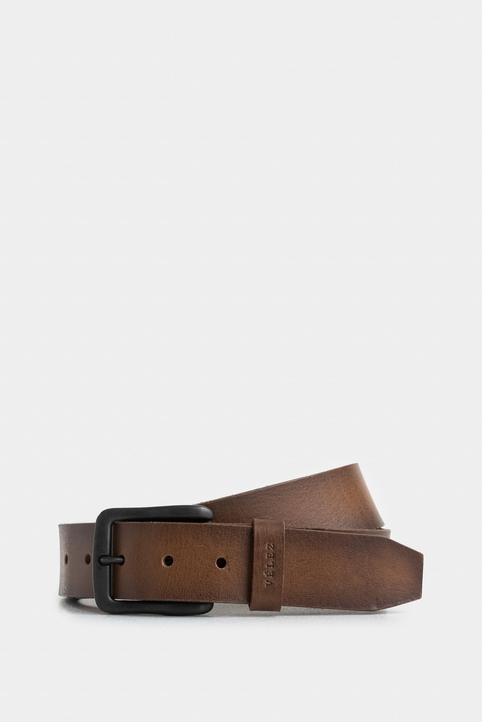 Missouri Leather Belt for Men with Vintage Effect