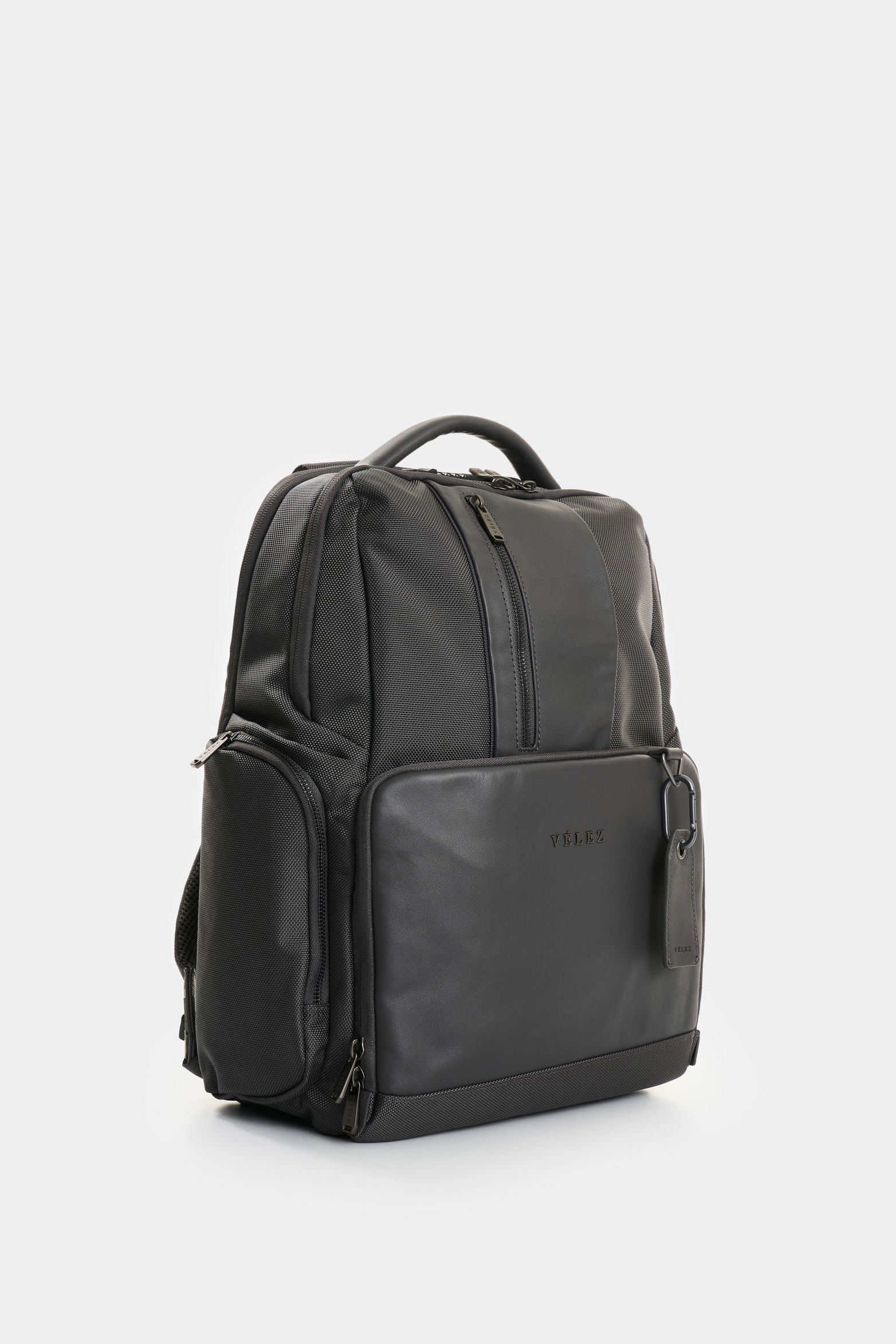 Security Backpack in Canvas for Men with Leather Details