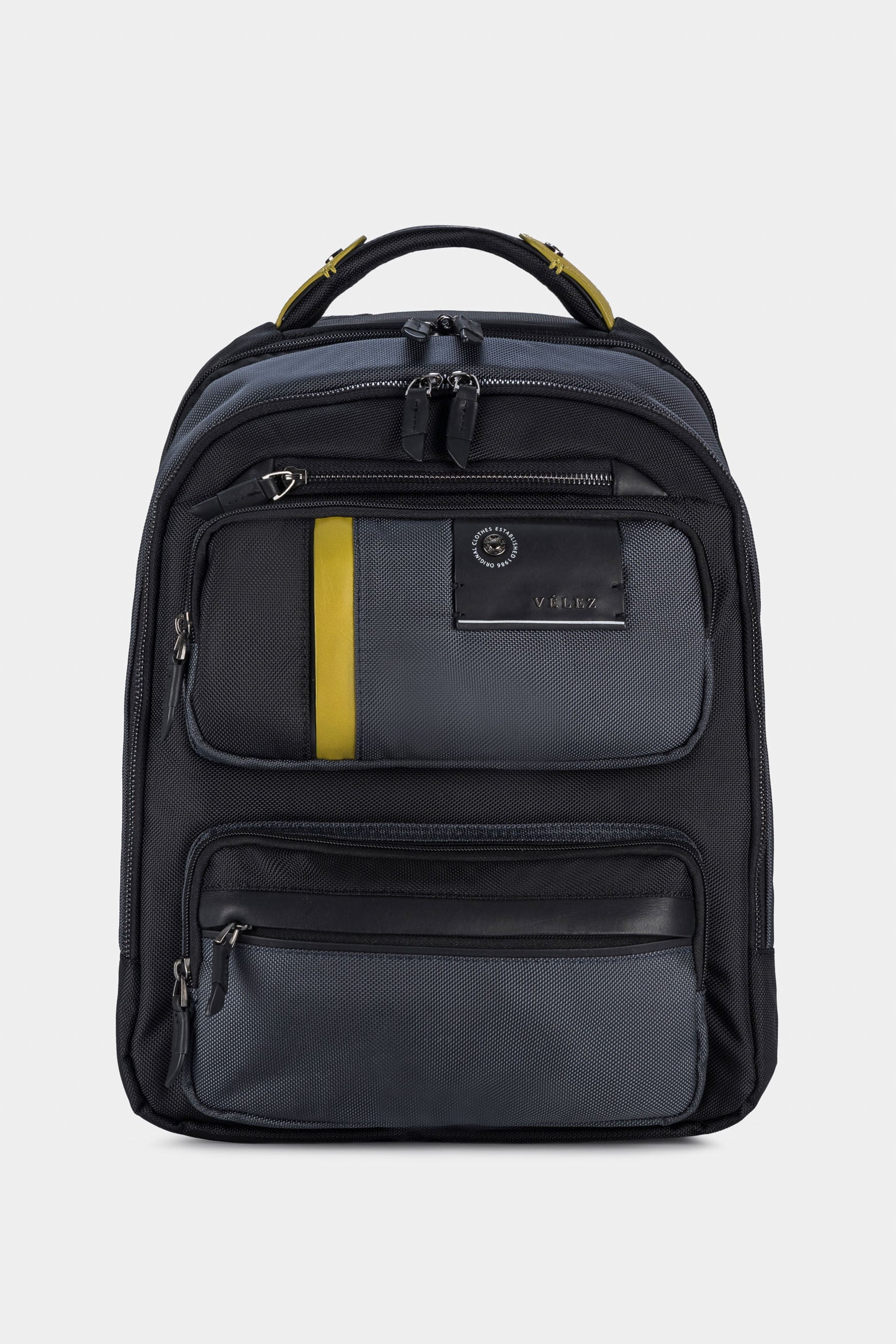 Men’s Living Multifunctional Backpack in Canvas with Leather Details