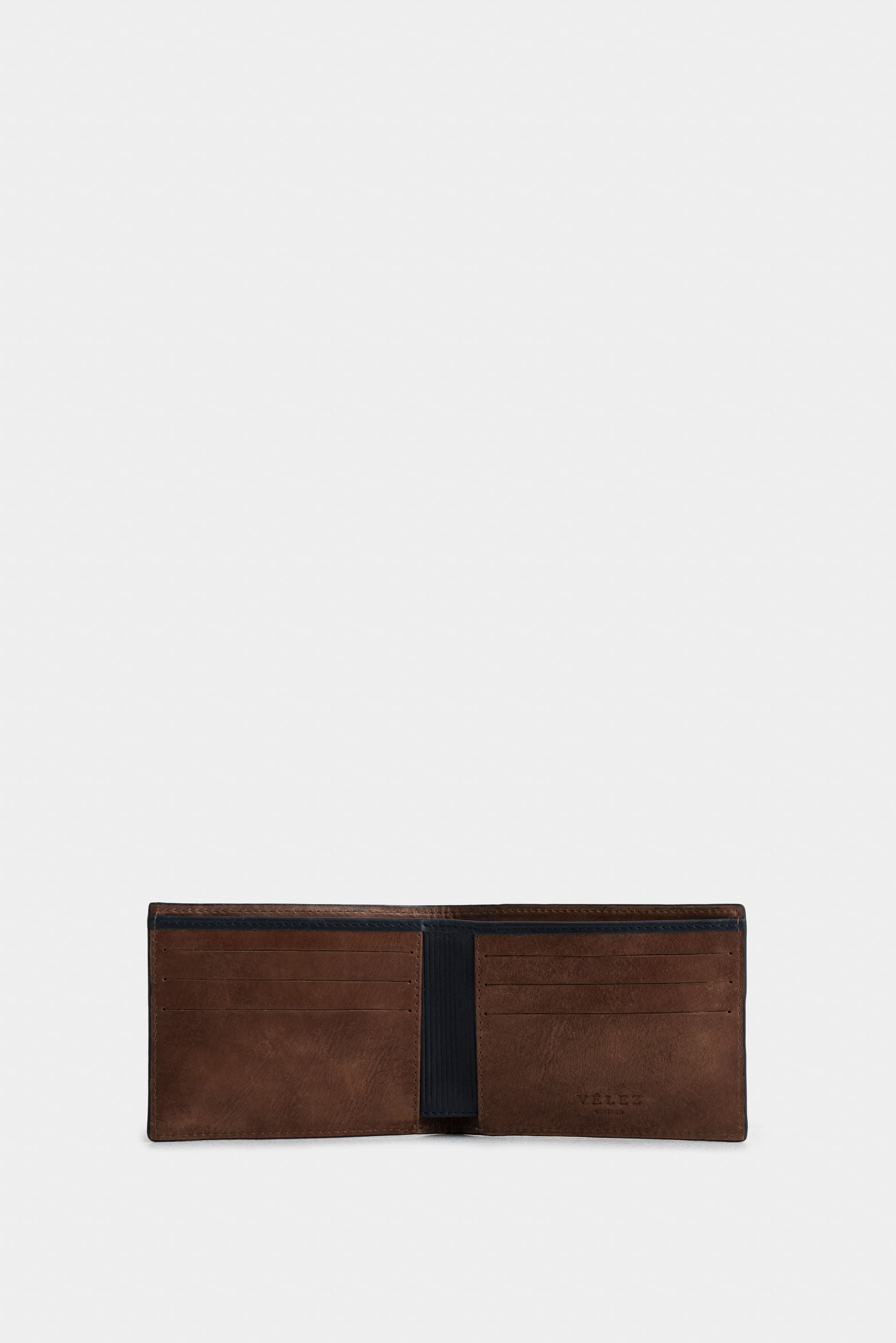 Halo Spring Leather Wallet with Contrasts for Men