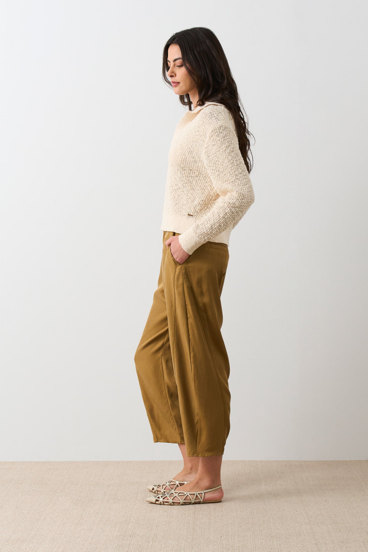 Hazel Long Sleeve Knit Polo for Women