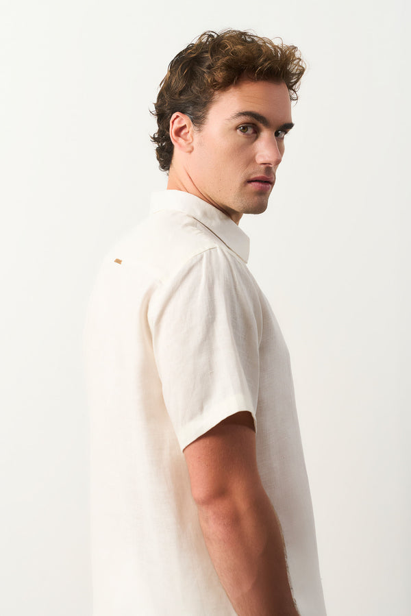 Siena short-sleeve linen shirt for men