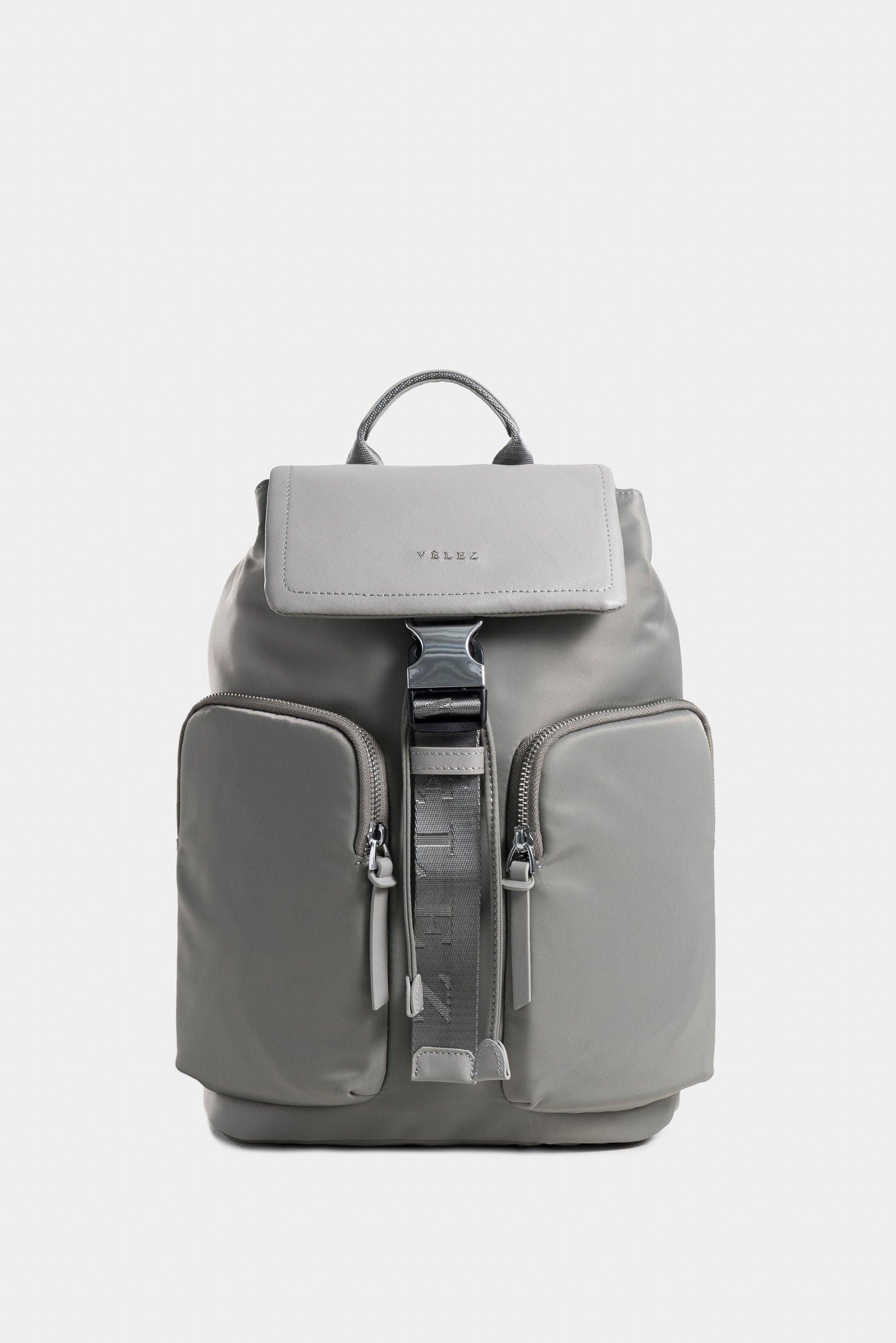 Ibiza Canvas and Leather Backpack with Functional Plaque for Women