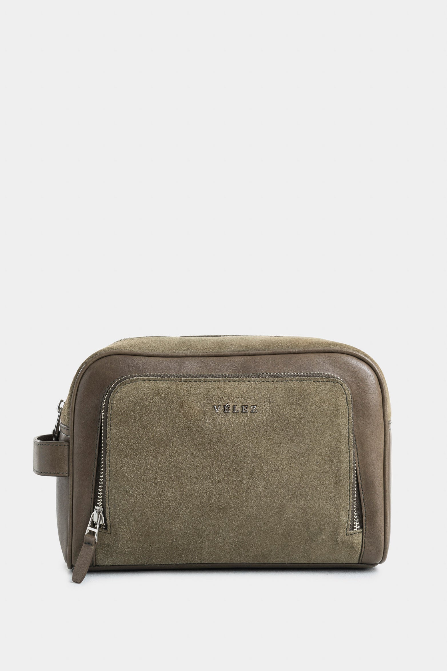 Men's Leather and Canvas Travel Organizer with Ombre Finish