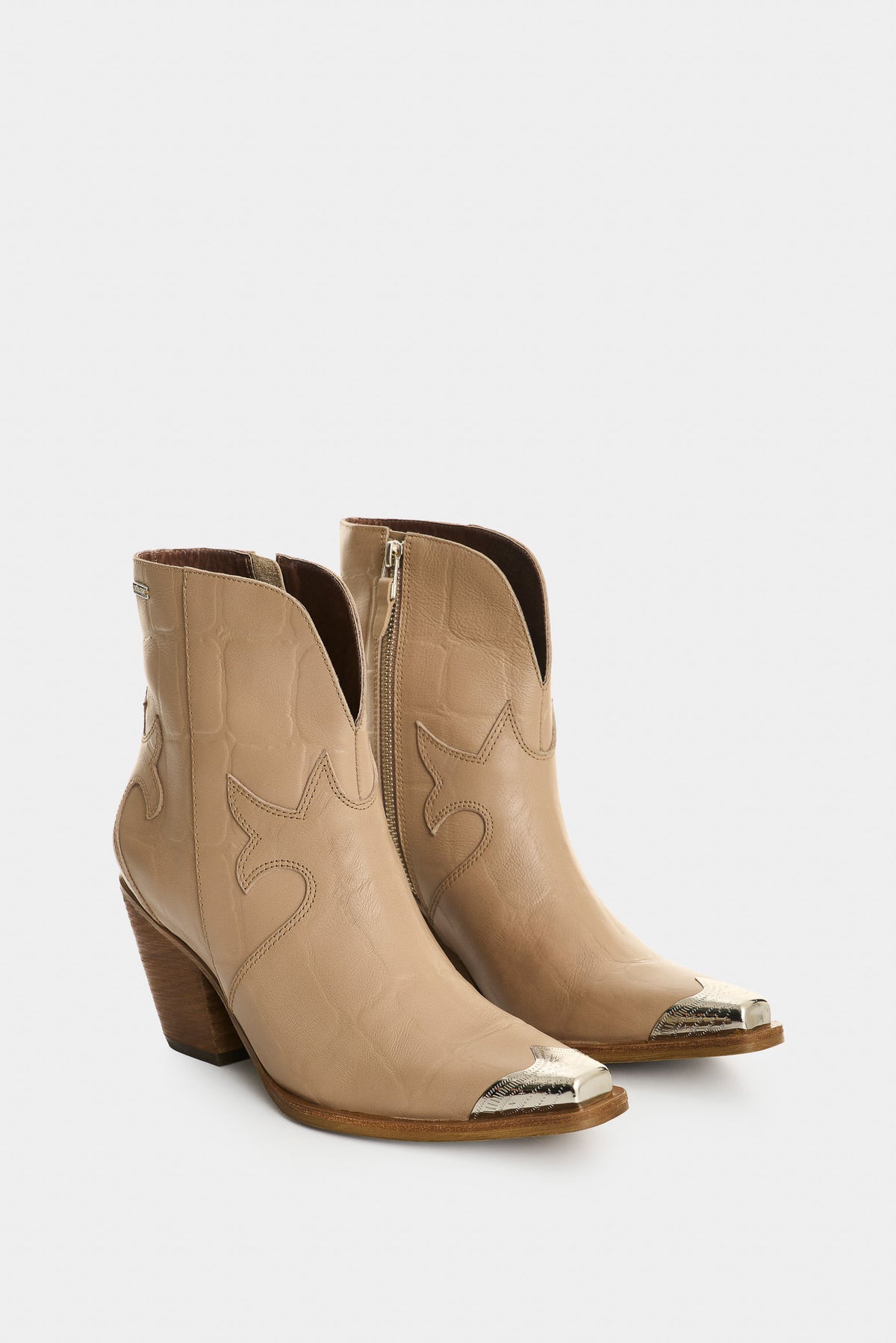 Western leather ankle boots for women Tulum