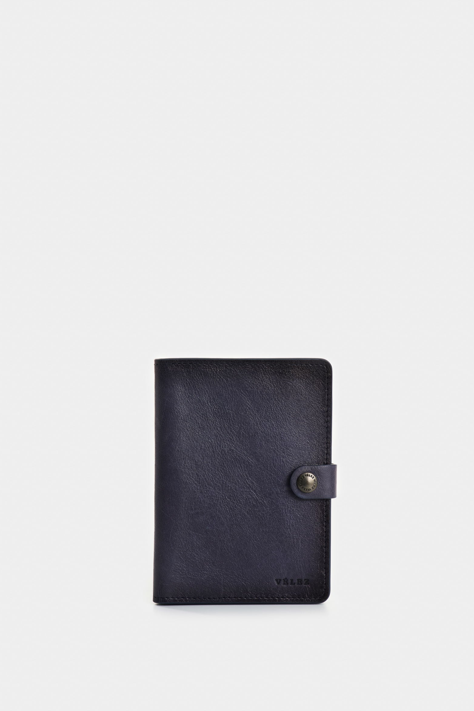 Men's Evolet Leather Passport Holder with Snap Closure