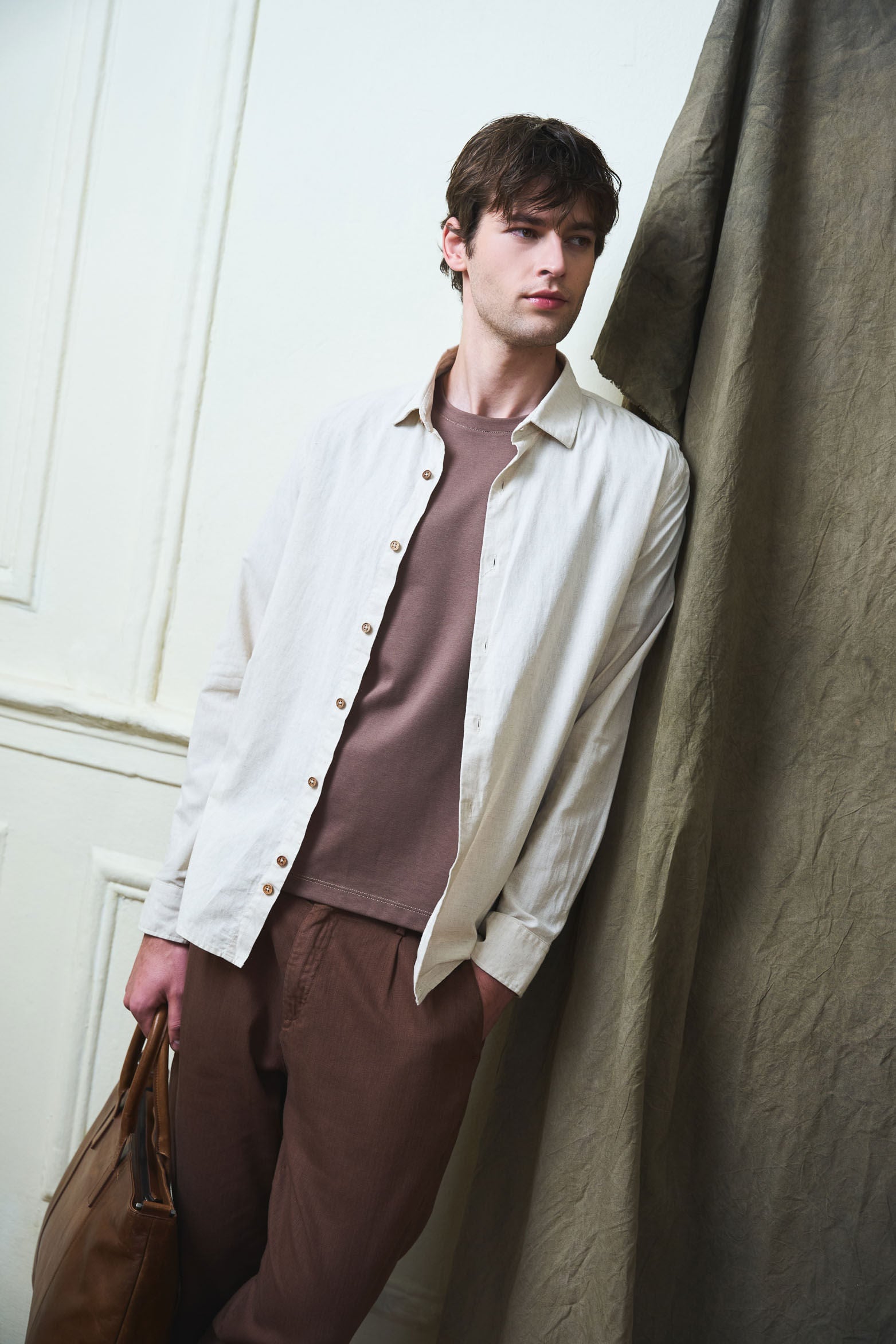 LongSleeve Linen Shirt for Men  SemiFitted